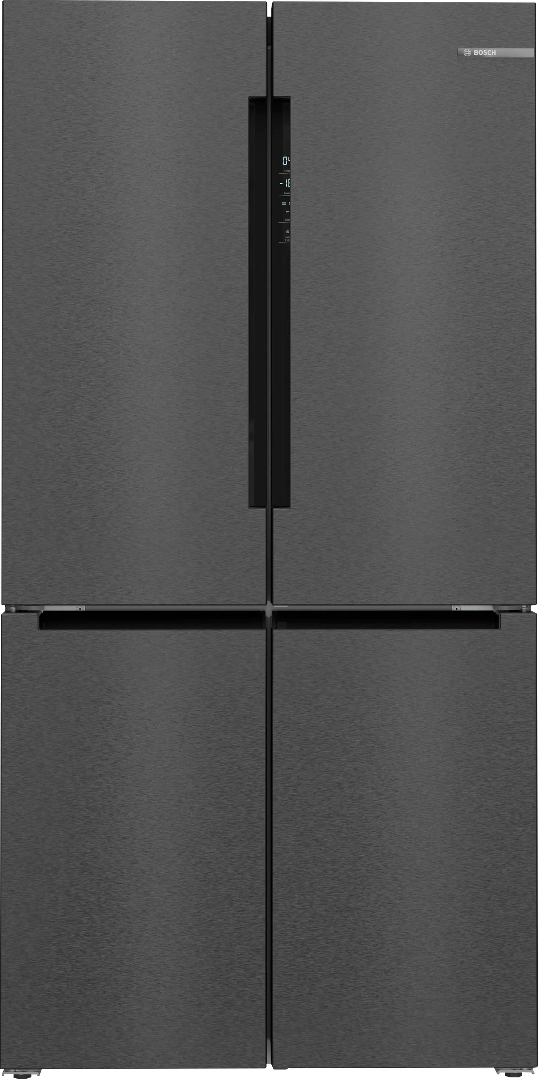 Bosch KFN96AXEA French door bottom freezer, studio product photo, Total No Frost model