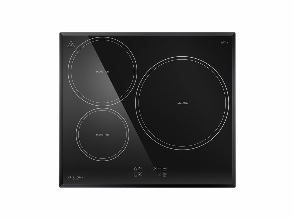 Fujioh FH-ID5230 three-zone induction hob in black glass, 590 mm wide