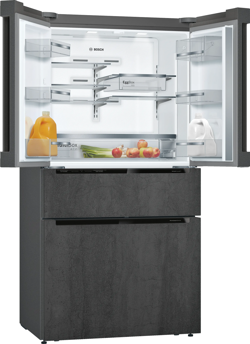 KFN96PX91I Series 8 French door bottom freezer, multi door 183 x 90.6 cm Graphite, Total No Frost