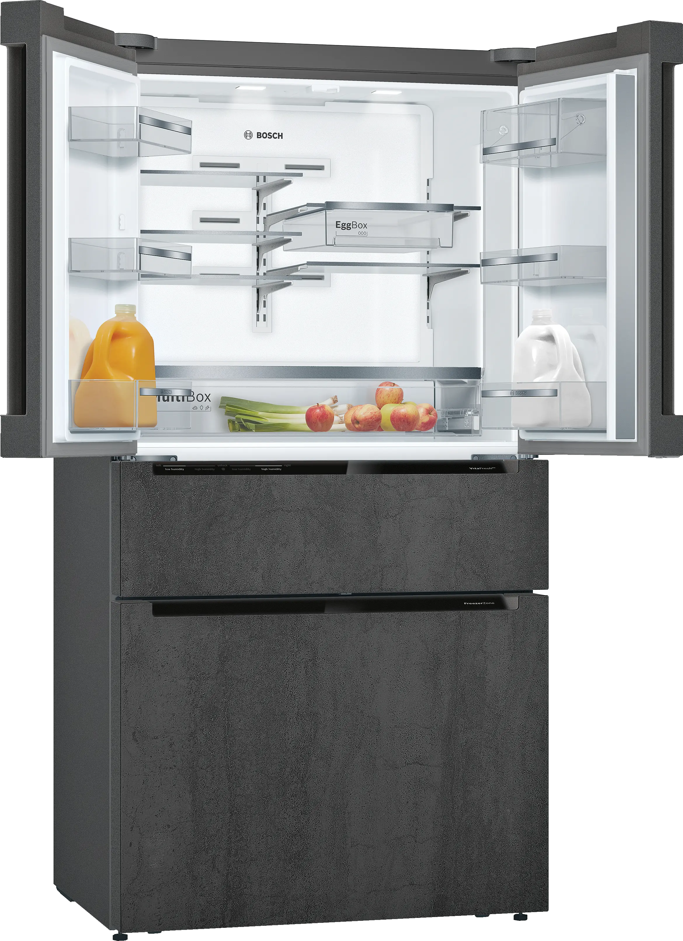 KFN96PX91I Series 8 French door bottom freezer, multi door 183 x 90.6 cm Graphite, Total No Frost