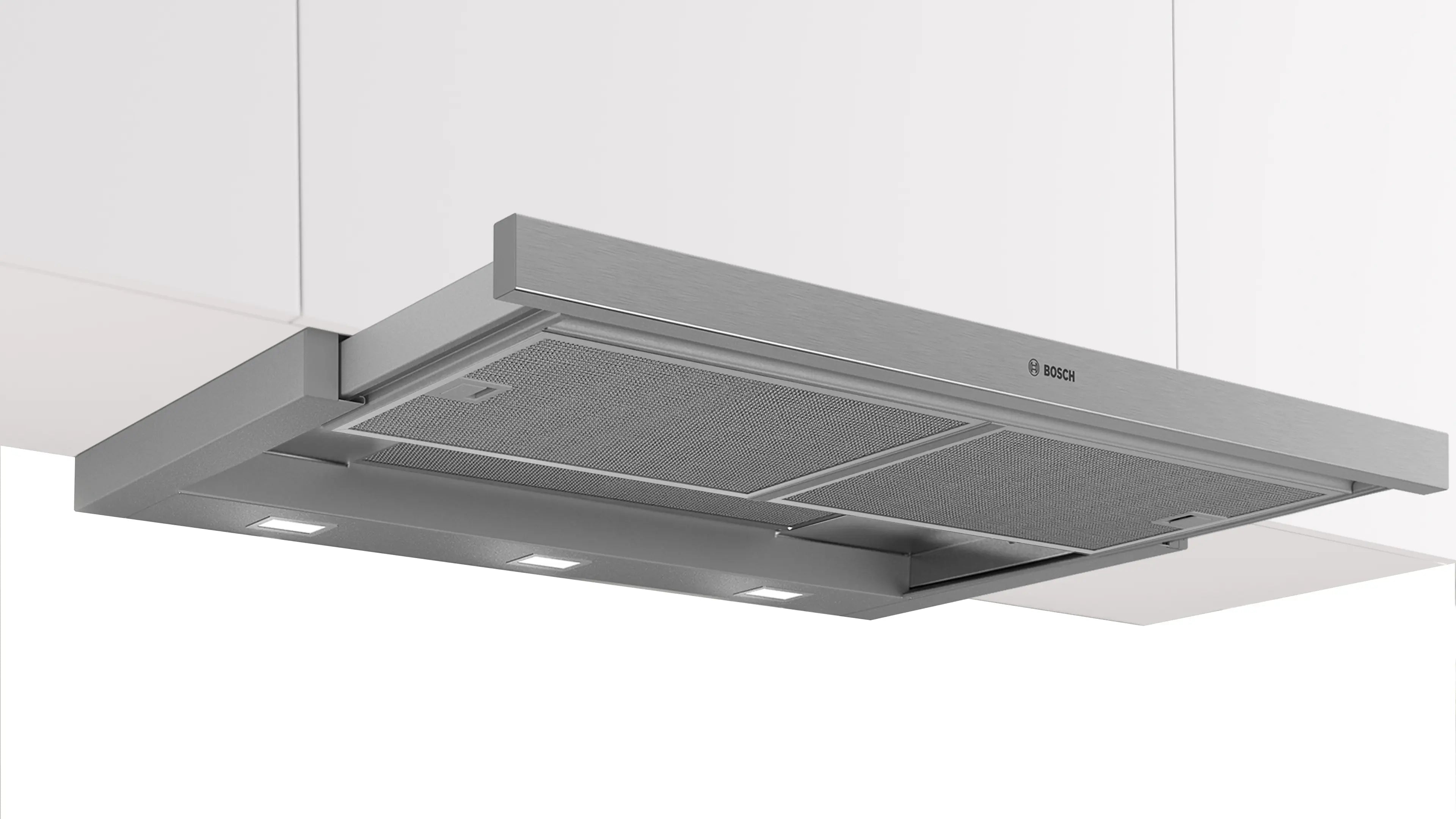 Bosch DFS097A51B telescopic cooker hood in silver metallic, 898 mm wide