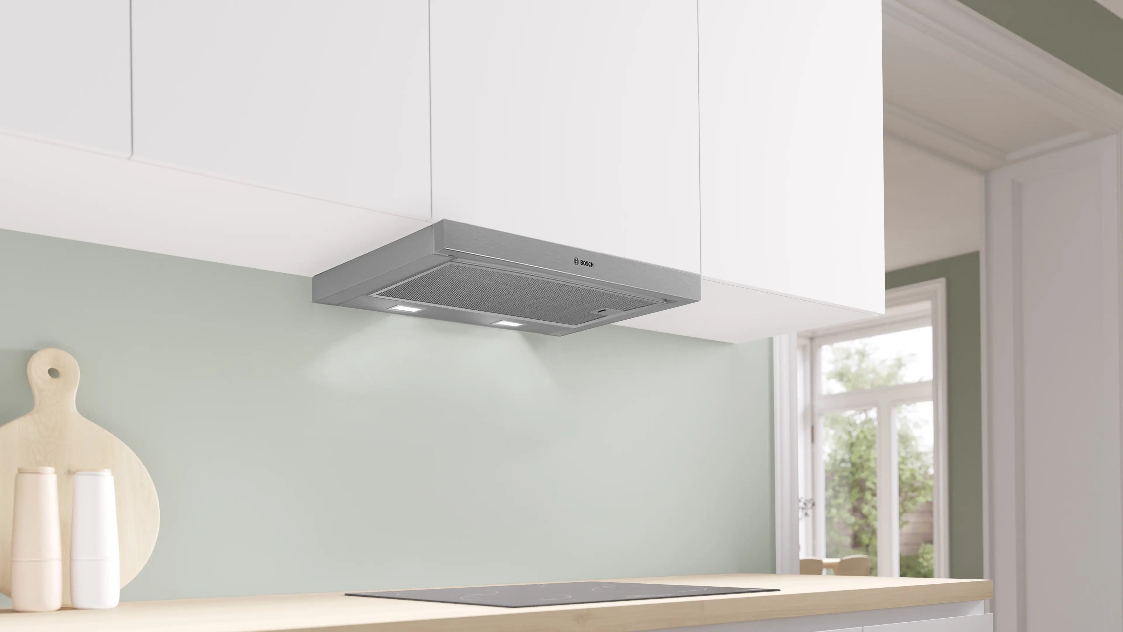 Bosch DFS067A51B telescopic cooker hood in silver metallic, further view 3