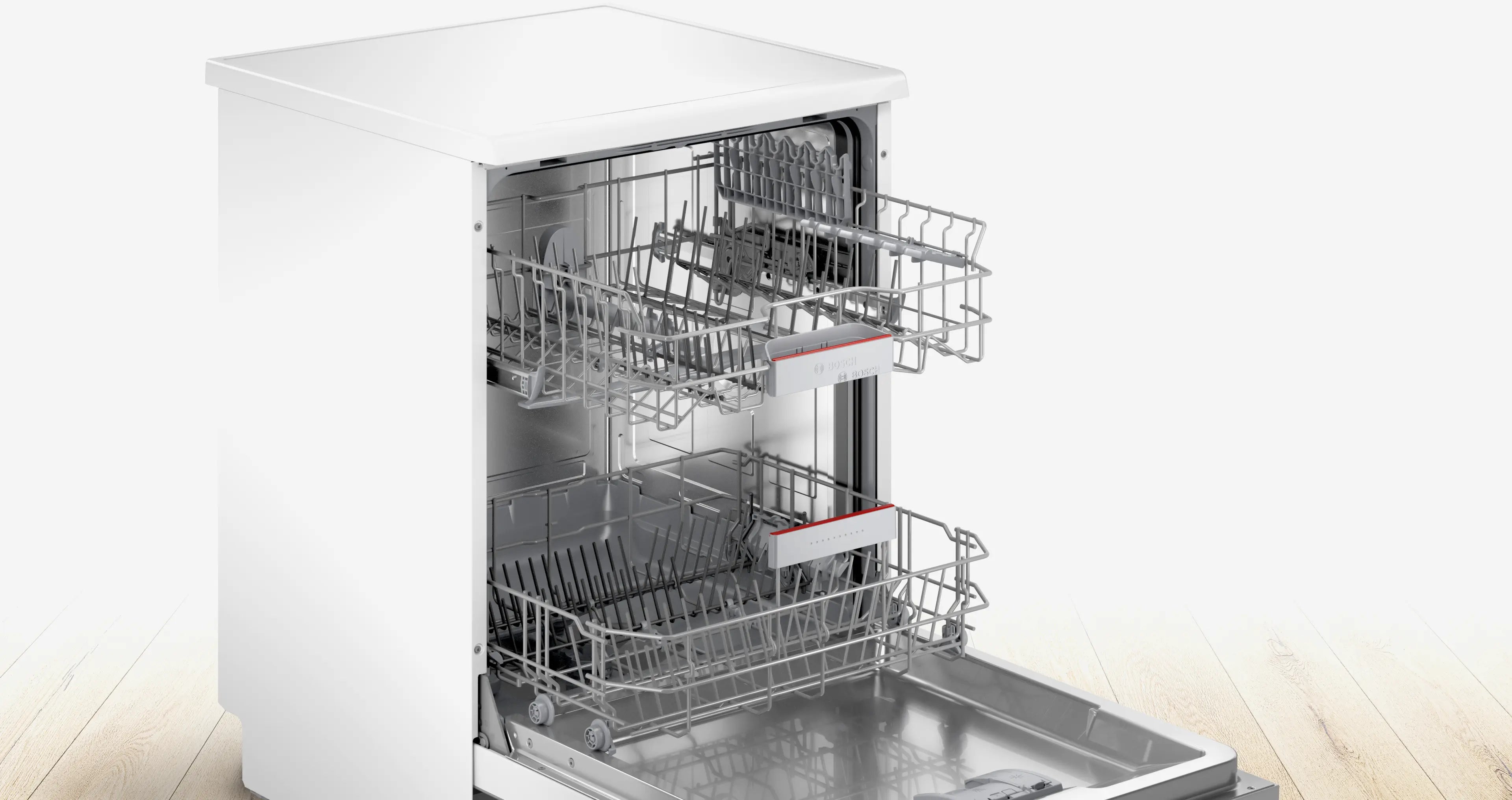Bosch SMS2IVW01P free-standing dishwasher in white, further view 4