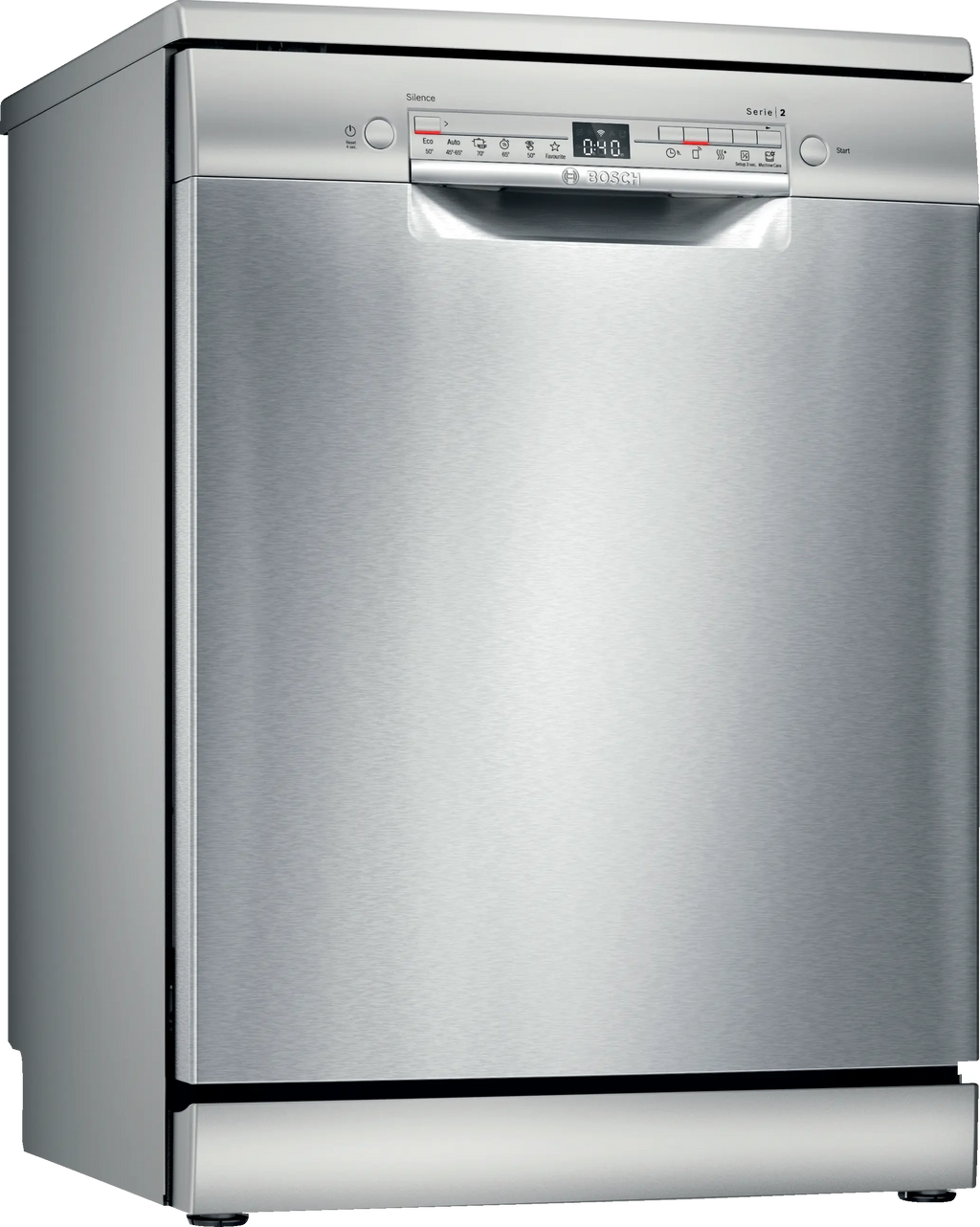 Bosch SMS2HTI79E free-standing dishwasher in brushed steel, 600 mm wide