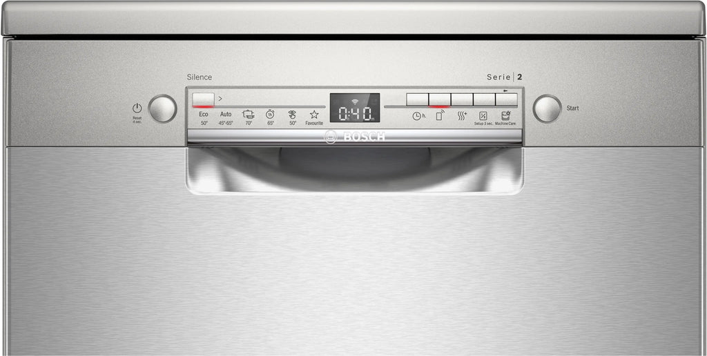 Bosch SMS2HTI79E free-standing dishwasher in brushed steel, further view 3