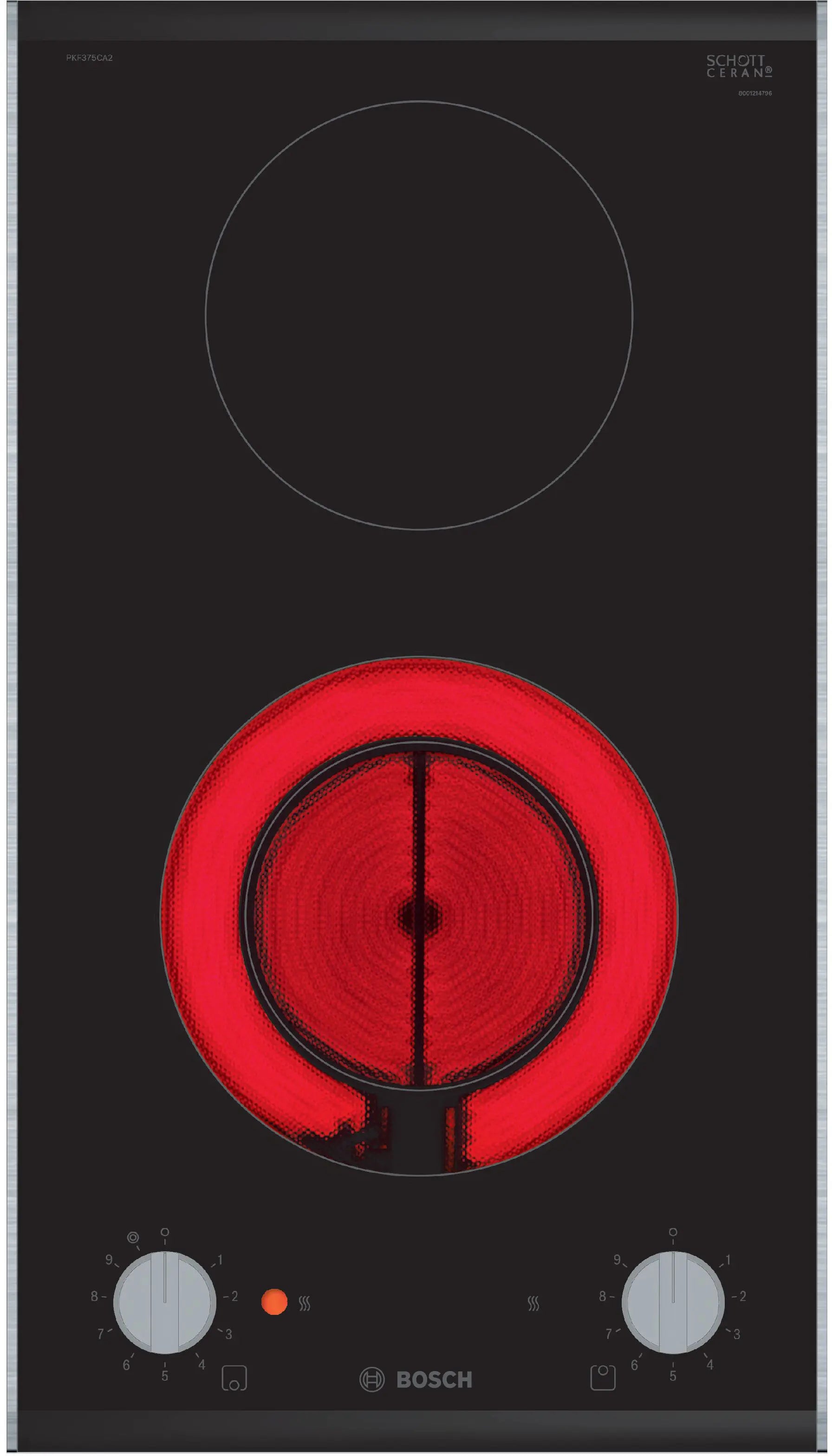 Bosch PKF375CA2E domino electric hob, surface mount with frame, 306 mm wide
