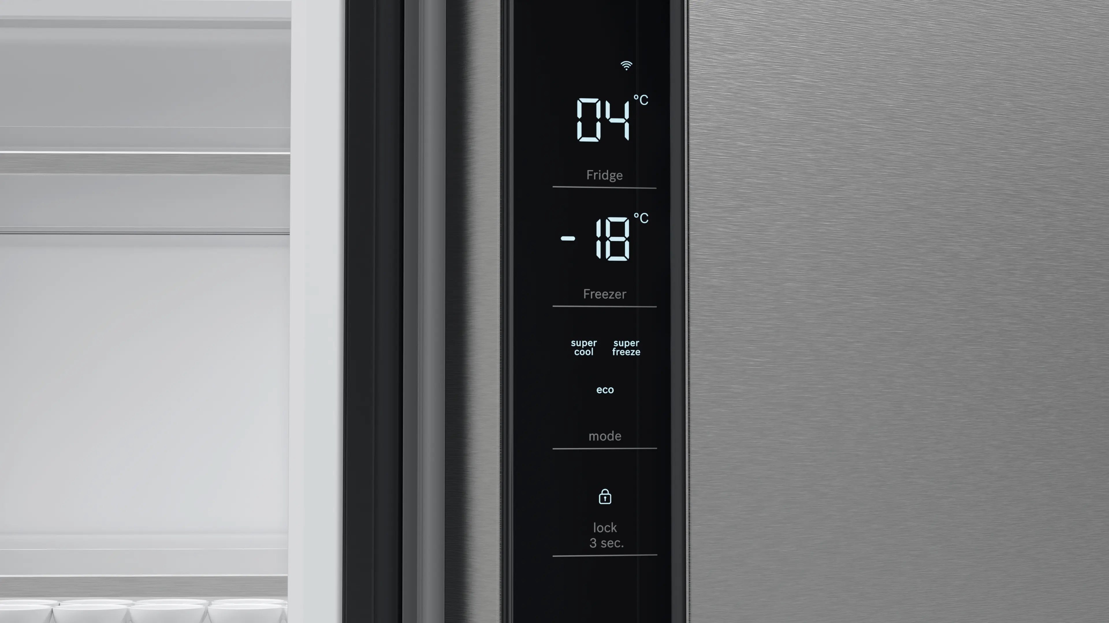KFN96APEAG Series 4 French door bottom freezer, multi door 183 x 90.5 cm Stainless steel