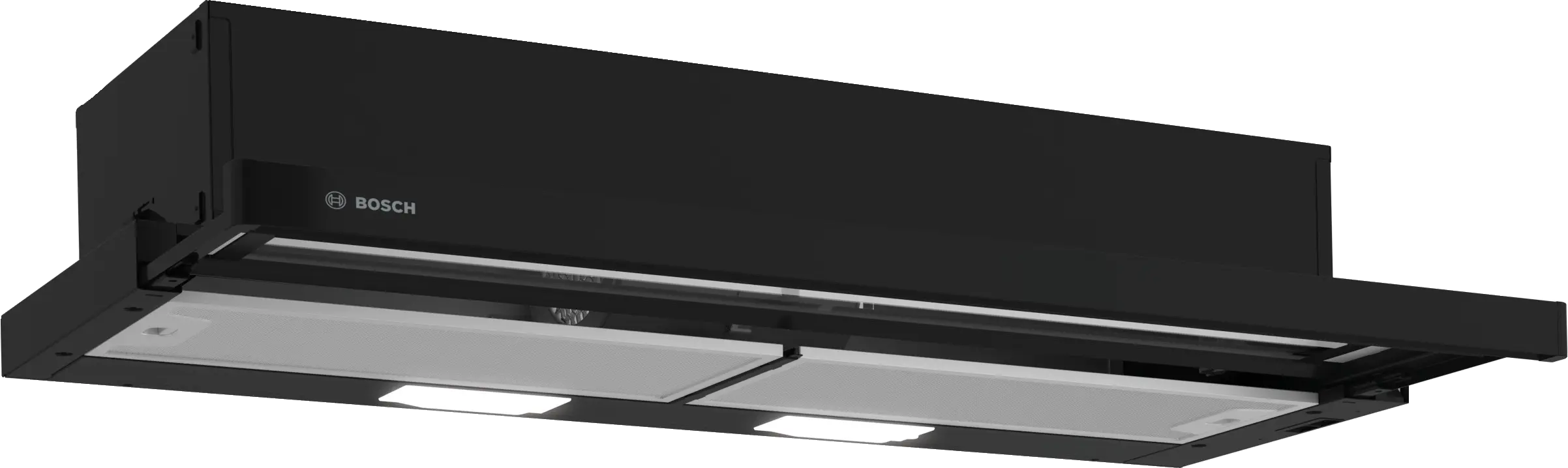 Bosch DFT93CA61B telescopic cooker hood in black, 898 mm wide