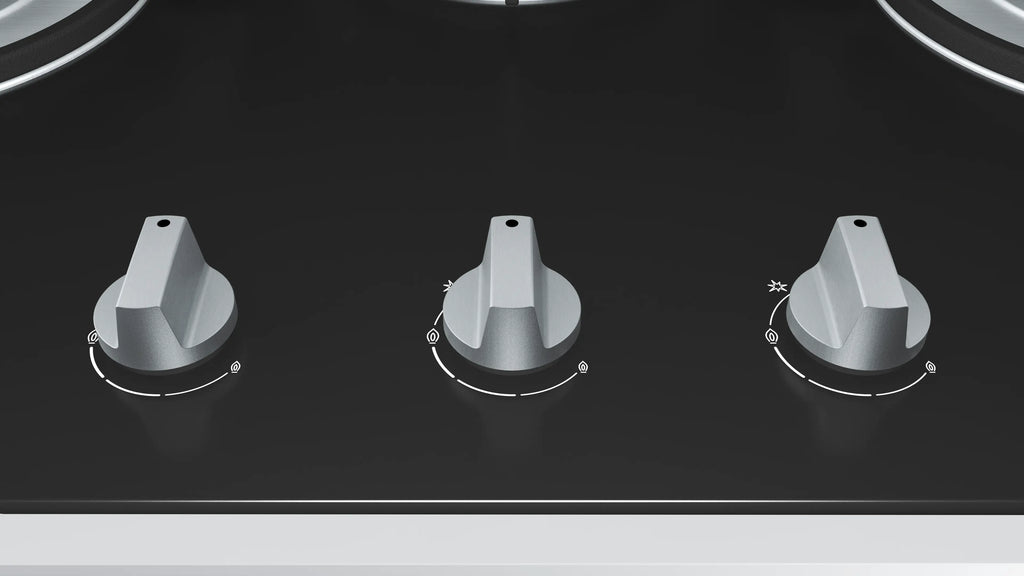 Bosch PMD83D31AF Town Gas hob in black tempered glass, further view 2