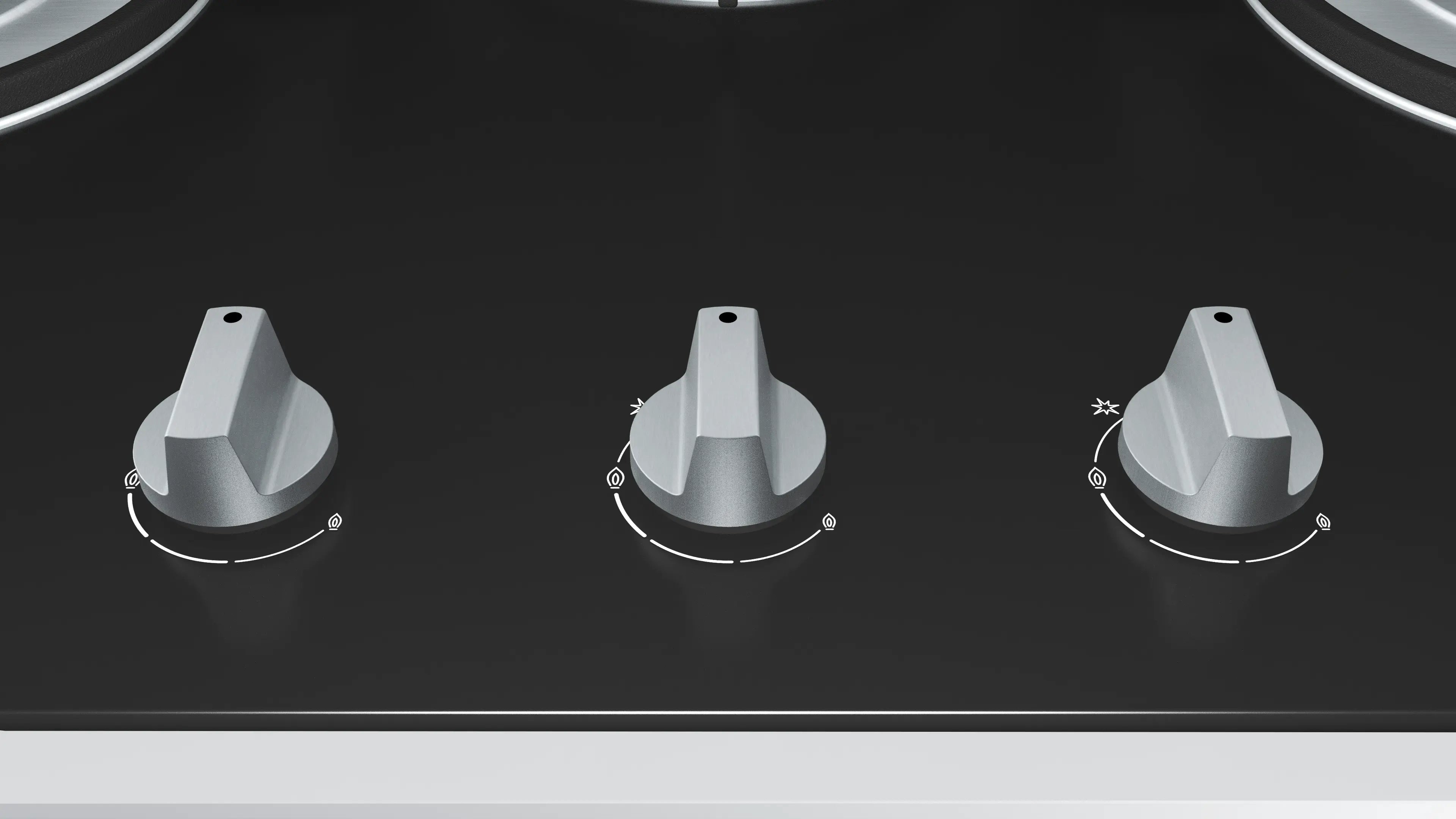 Bosch PMD83D31AX LPG gas hob in black tempered glass, 780 mm wide