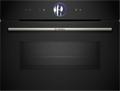 Bosch CMG7361B1B built-in compact oven with microwave function in black, 594 mm wide