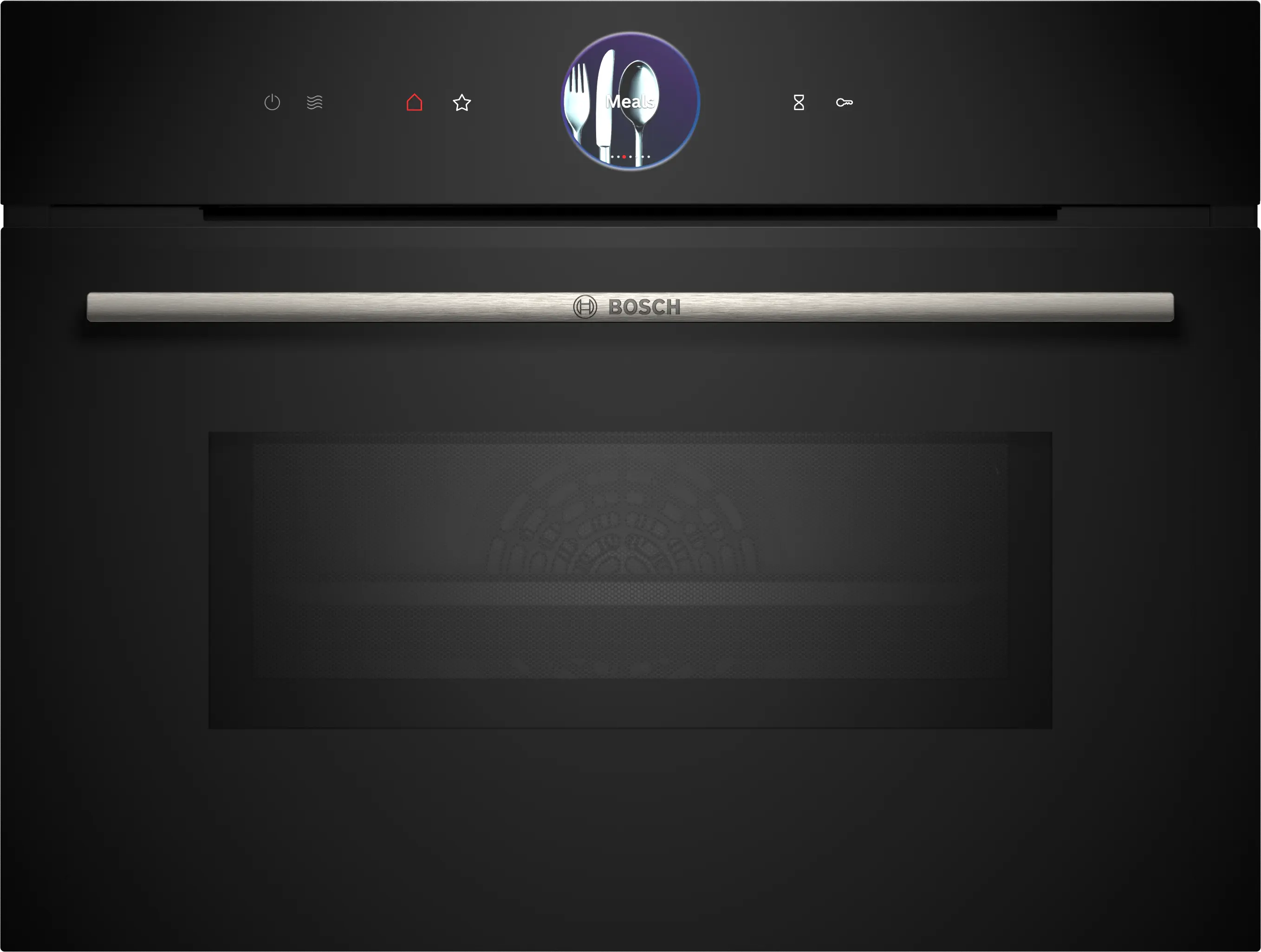Bosch CMG7361B1B built-in compact oven with microwave function in black, 594 mm wide