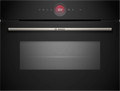 Bosch CMG7241B1 built-in compact oven with microwave function in black, 594 mm wide