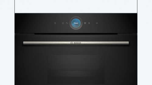 Bosch CDG714XB1 built-in steamer in black, further view 2