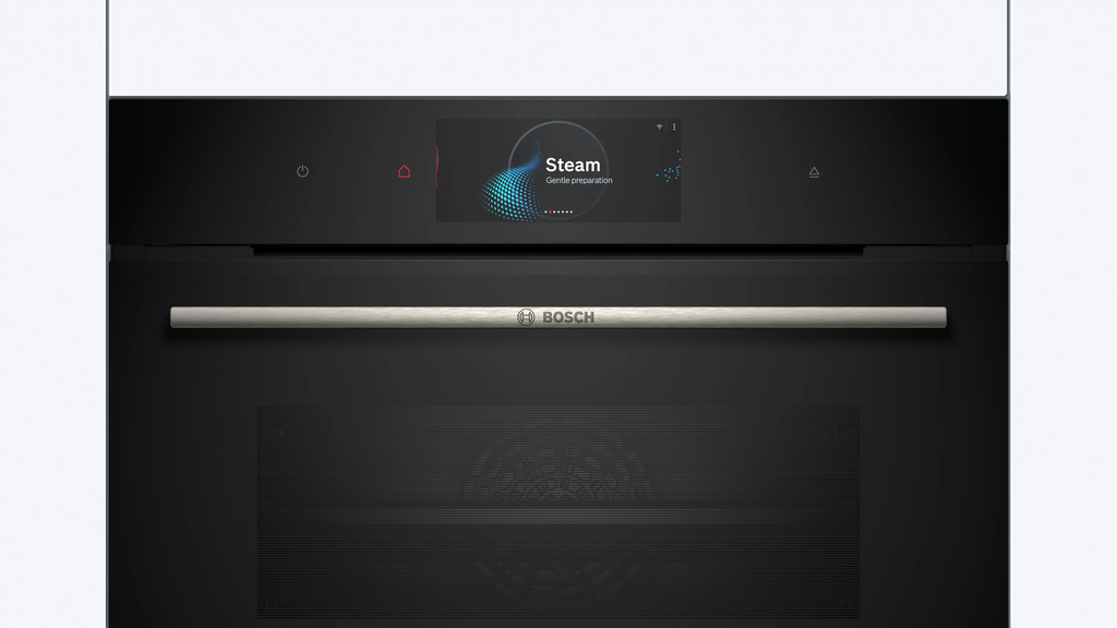 Bosch CSG7584B1 built-in compact steam oven in black, further view 2