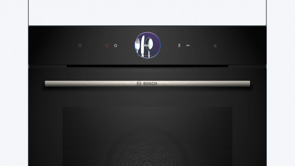 Bosch HSG7364B1 built-in steam oven in black, further view 3