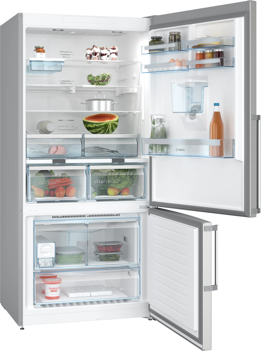 KGD86AI31U Series 6 Free-standing fridge-freezer with freezer at bottom 186 x 86 cm Stainless steel