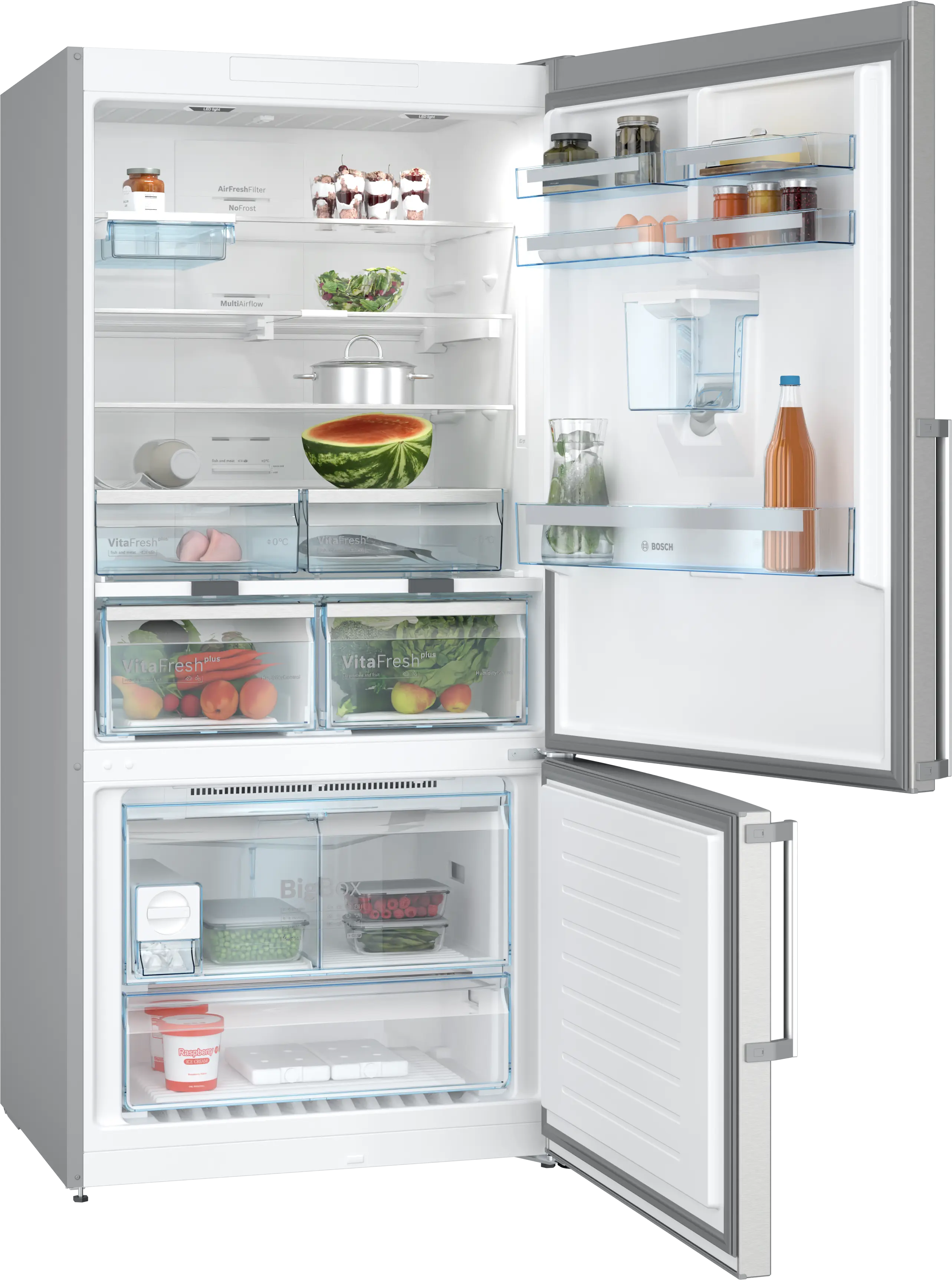 KGD86AI31U Series 6 Free-standing fridge-freezer with freezer at bottom 186 x 86 cm Stainless steel