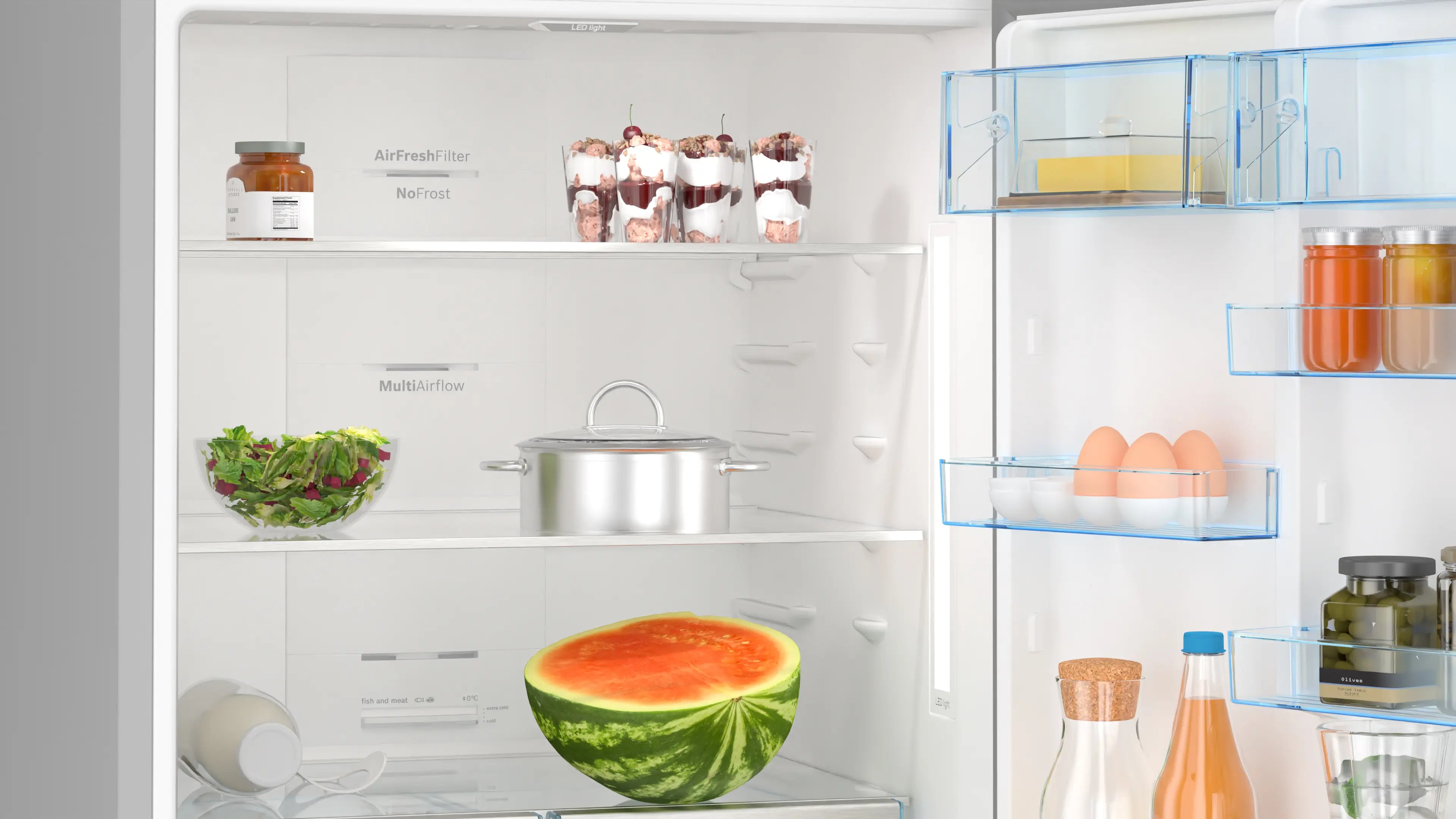 KGN76CI30U Series 6 Free-standing fridge-freezer with freezer at bottom 186 x 75 cm Stainless steel