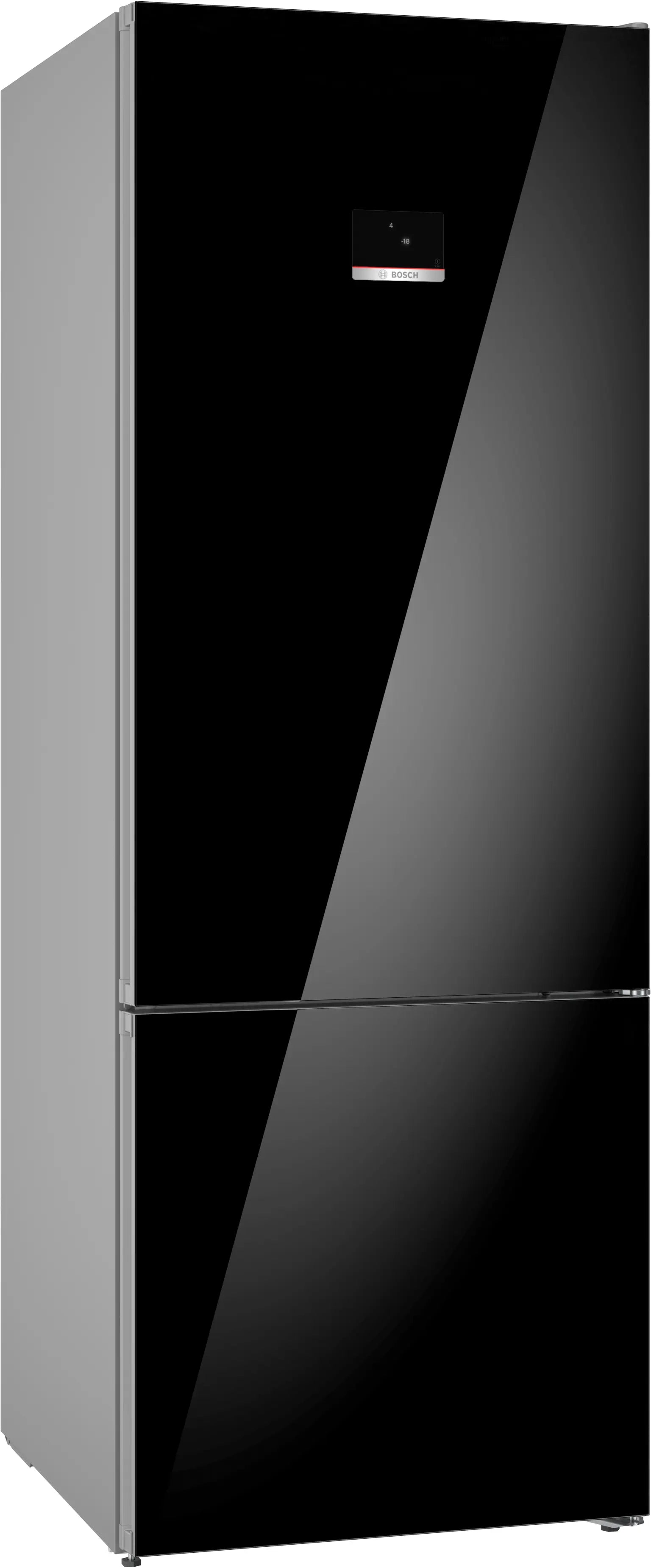 KGN56LB41Q Series 6 Free-standing fridge-freezer with freezer at bottom, glass door 193 x 70 cm Black, Total No Frost