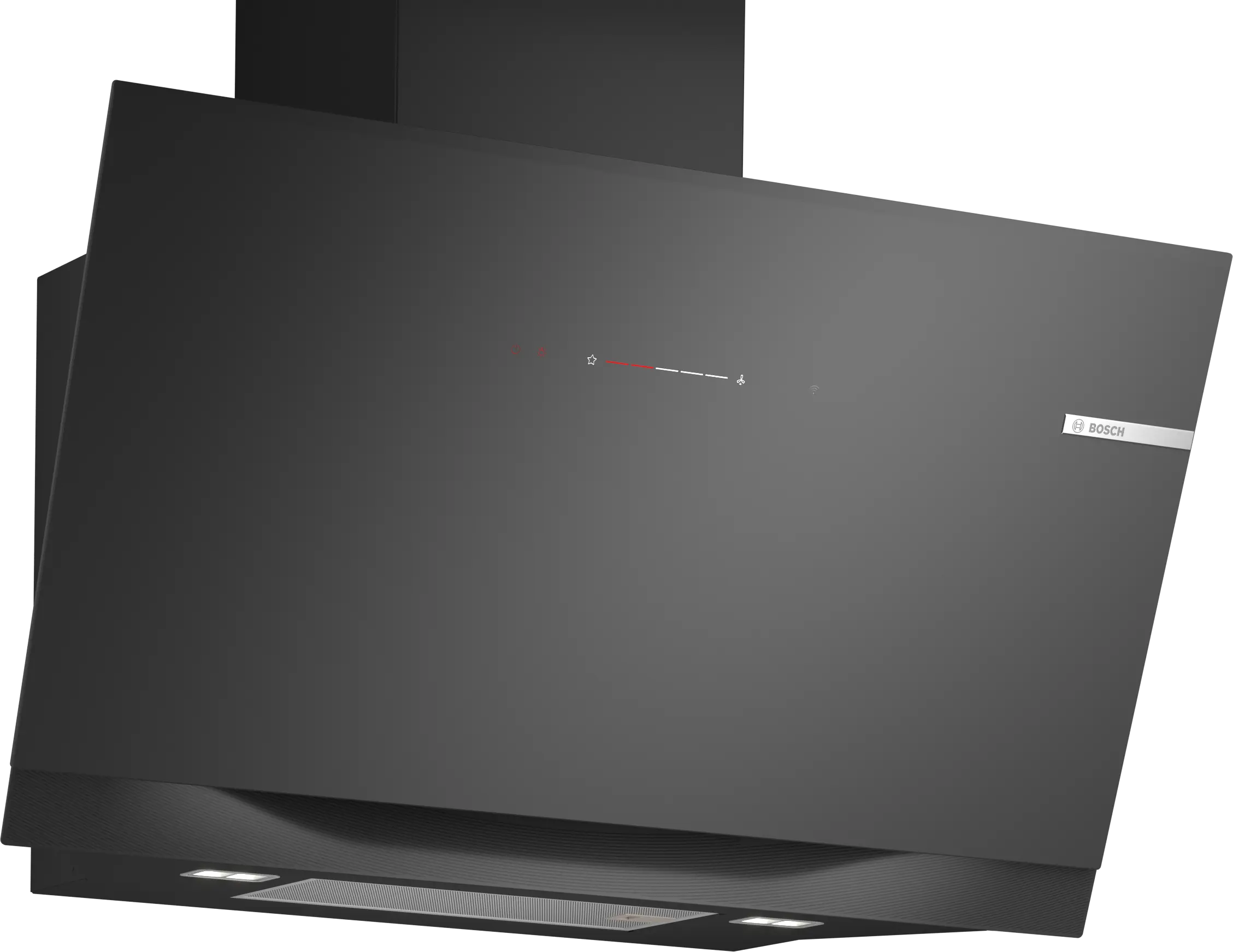 Bosch DWK91LT60 wall-mounted cooker hood in black printed glass, 890 mm wide