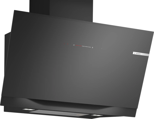 DWK91LT60 — Series 8 Wall-mounted cooker hood 90 cm clear glass black printed, Black