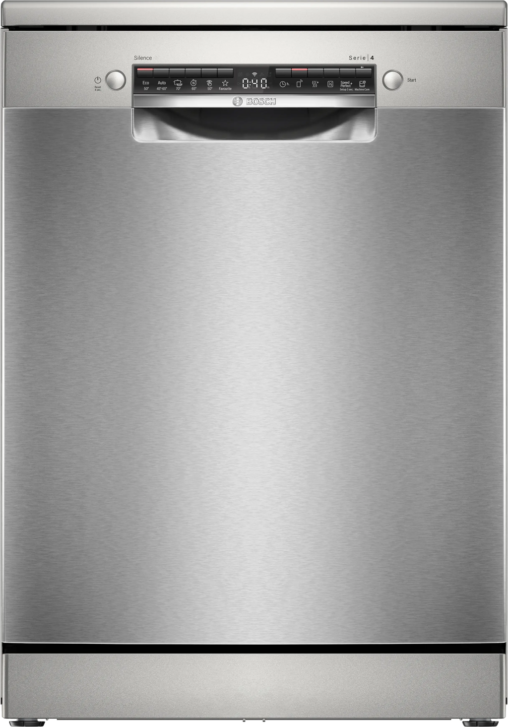 Bosch SMS4HMI07E free-standing dishwasher in brushed steel, 600 mm wide