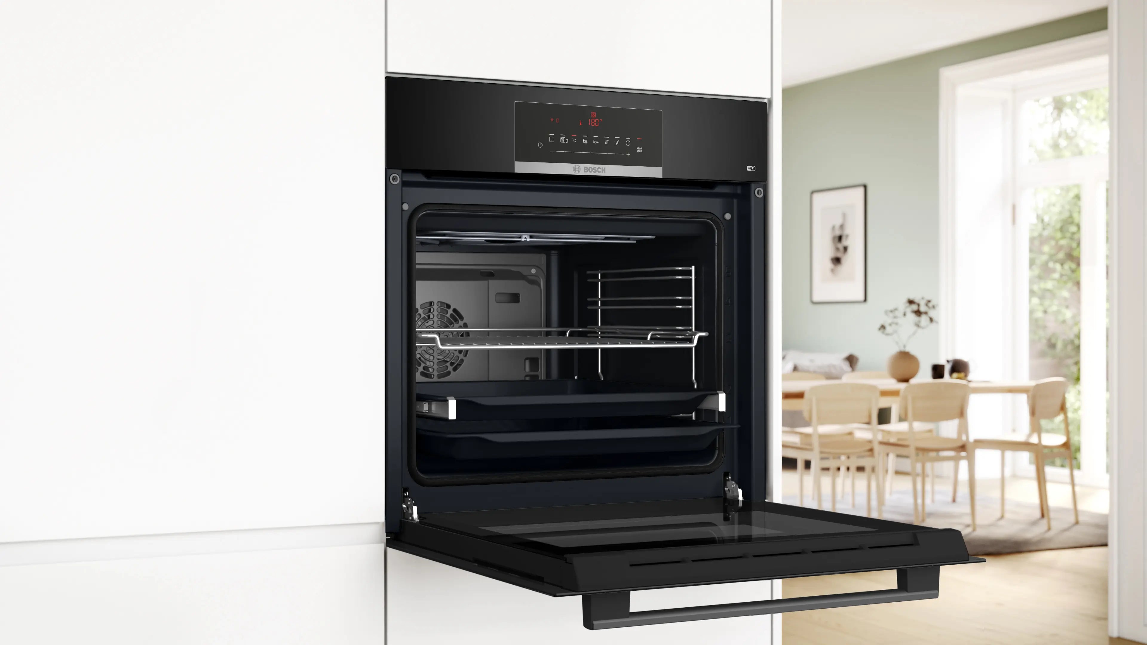 Bosch HBJ559EB6M built-in oven in black, further view 4