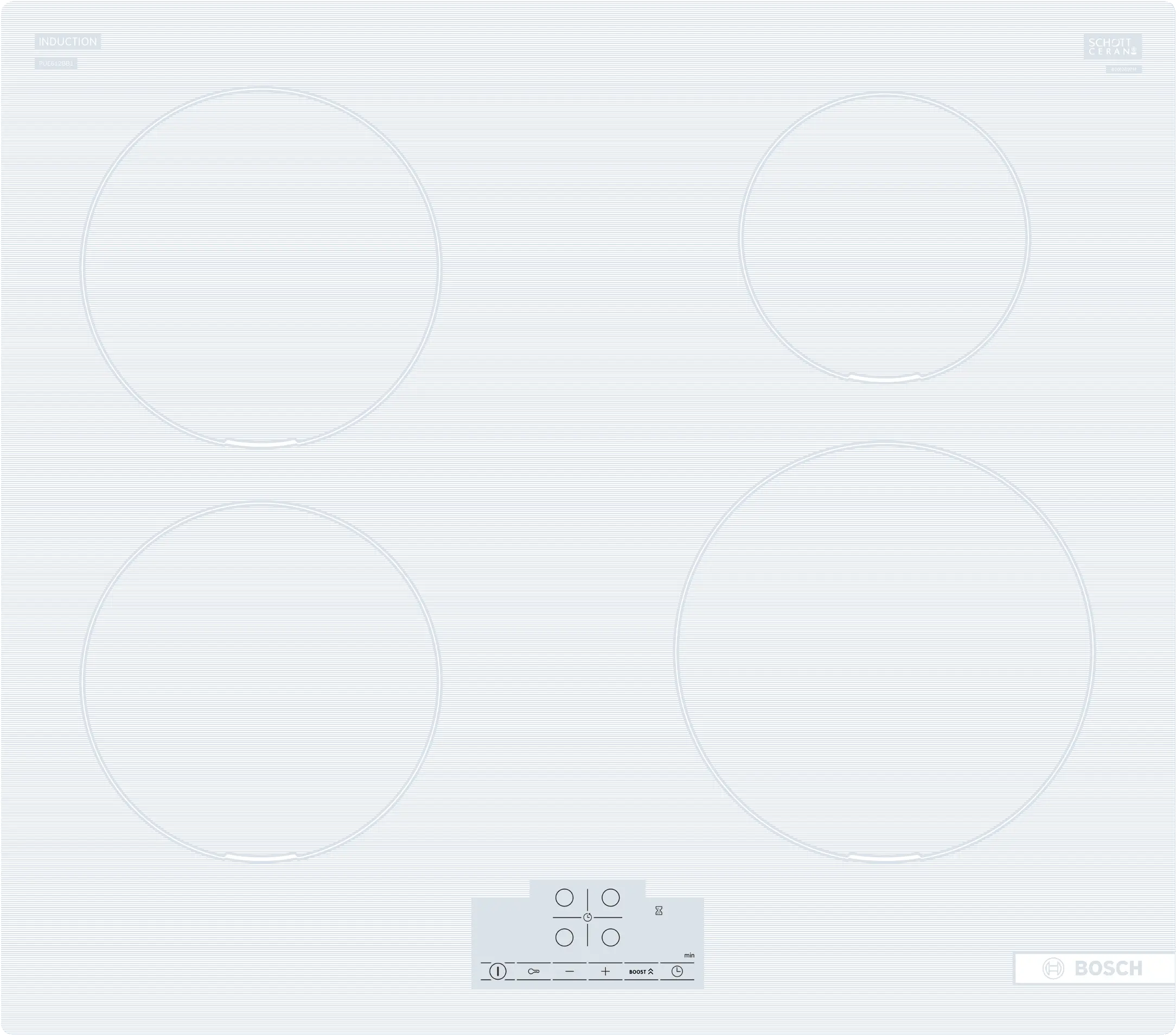 Bosch PUE612BB1J induction hob, 592 mm wide