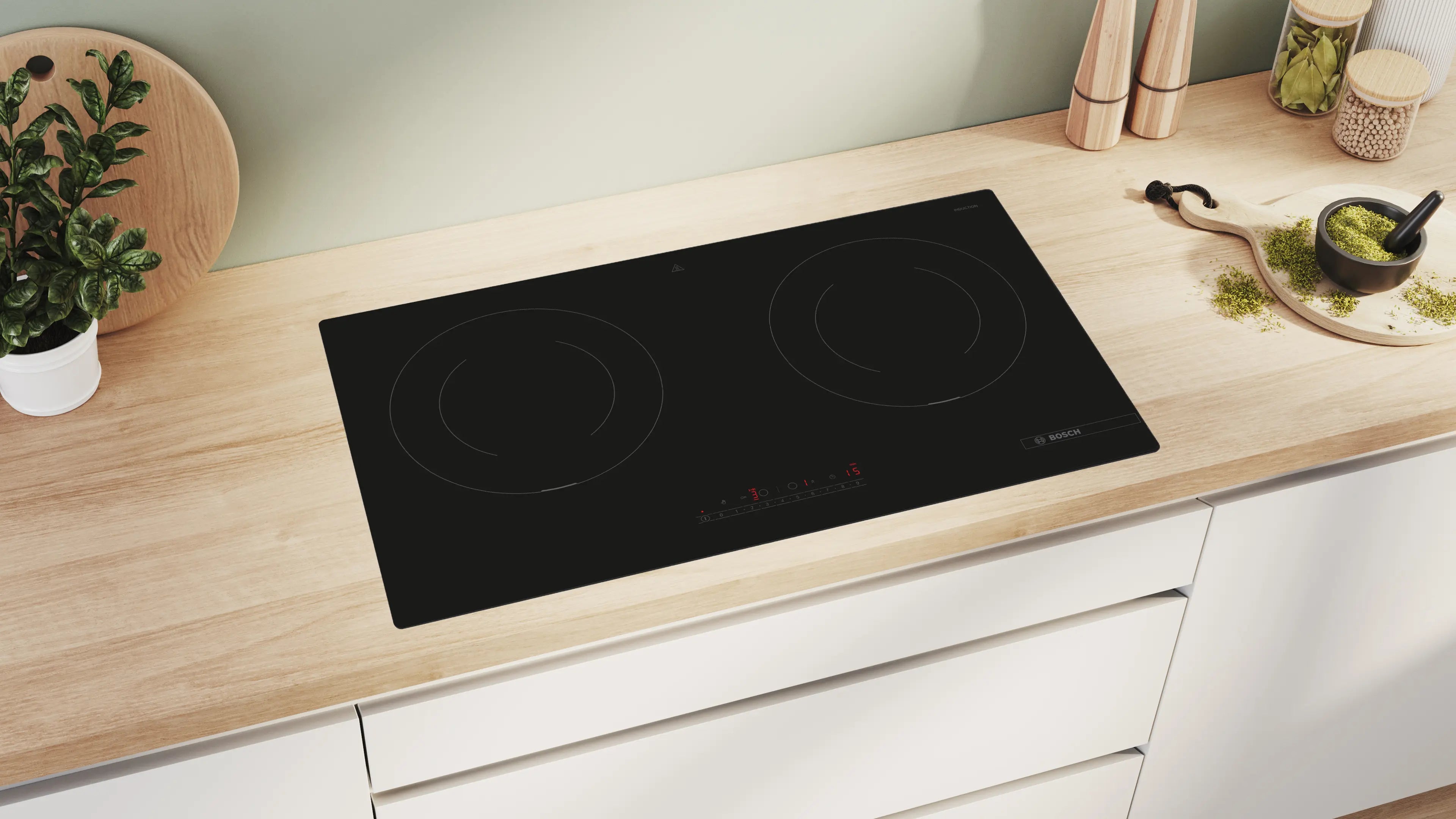 Bosch PMI8256EVN induction hob, surface mount without frame, further view 4