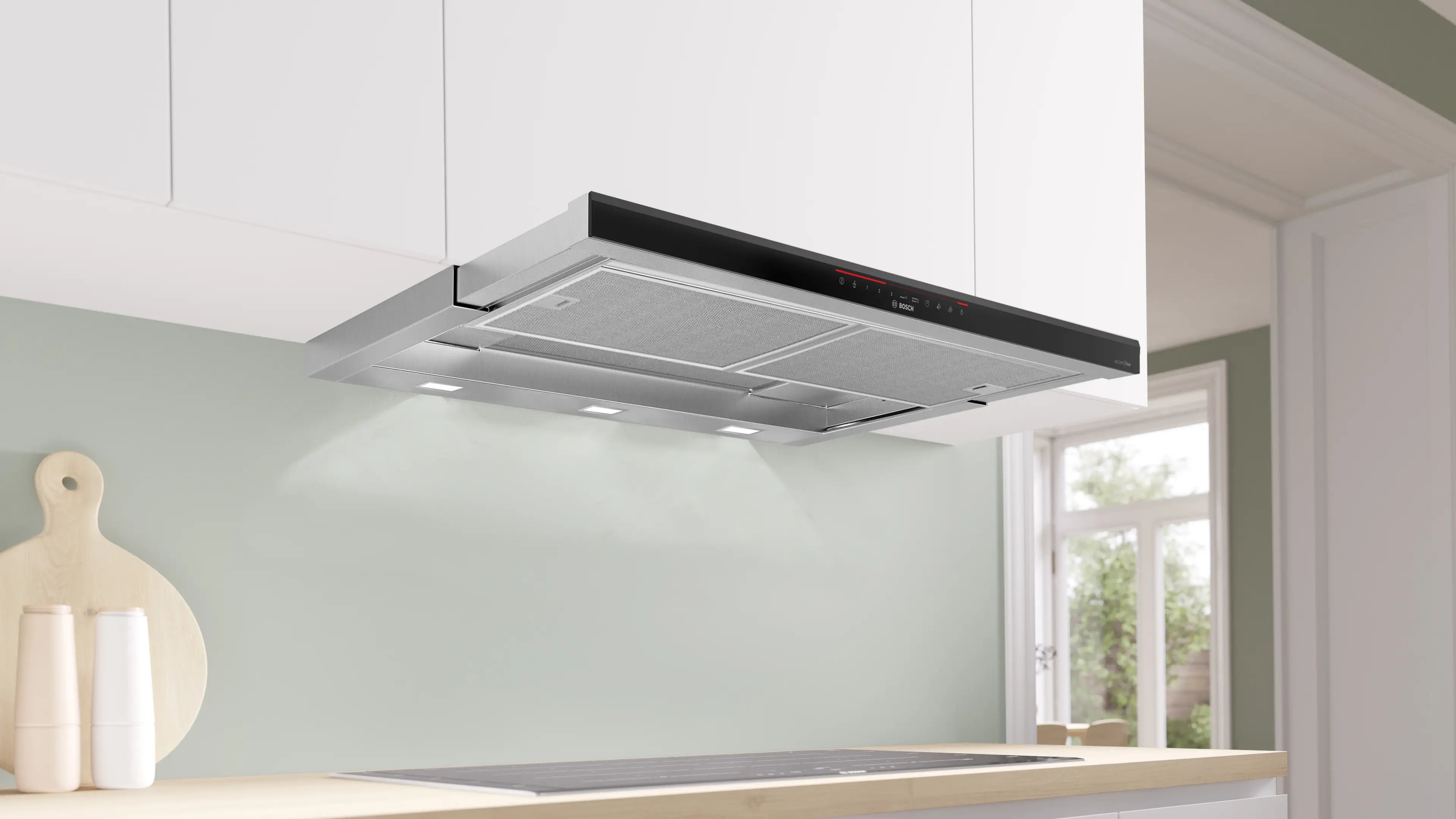 Bosch DFS098K54 telescopic cooker hood in stainless steel, further view 2