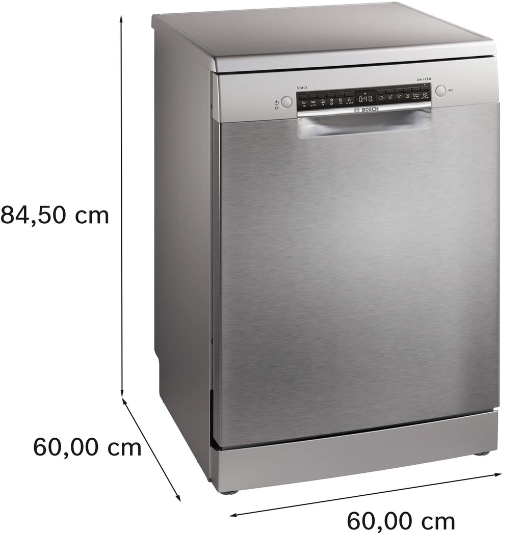 Bosch SMS4HMI07E free-standing dishwasher in brushed steel, further view 4