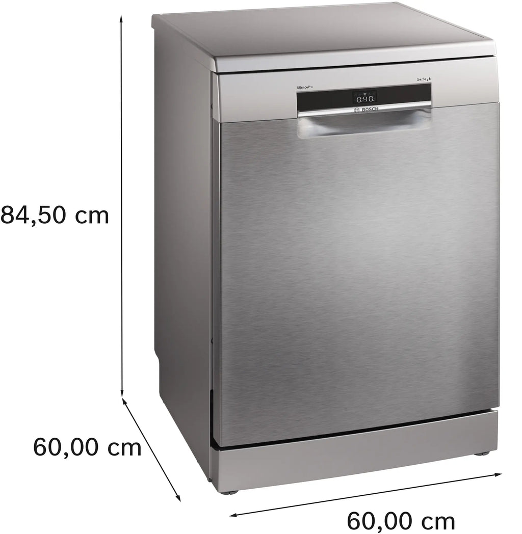 Bosch SMS6ECI11E free-standing dishwasher in brushed steel, further view 4