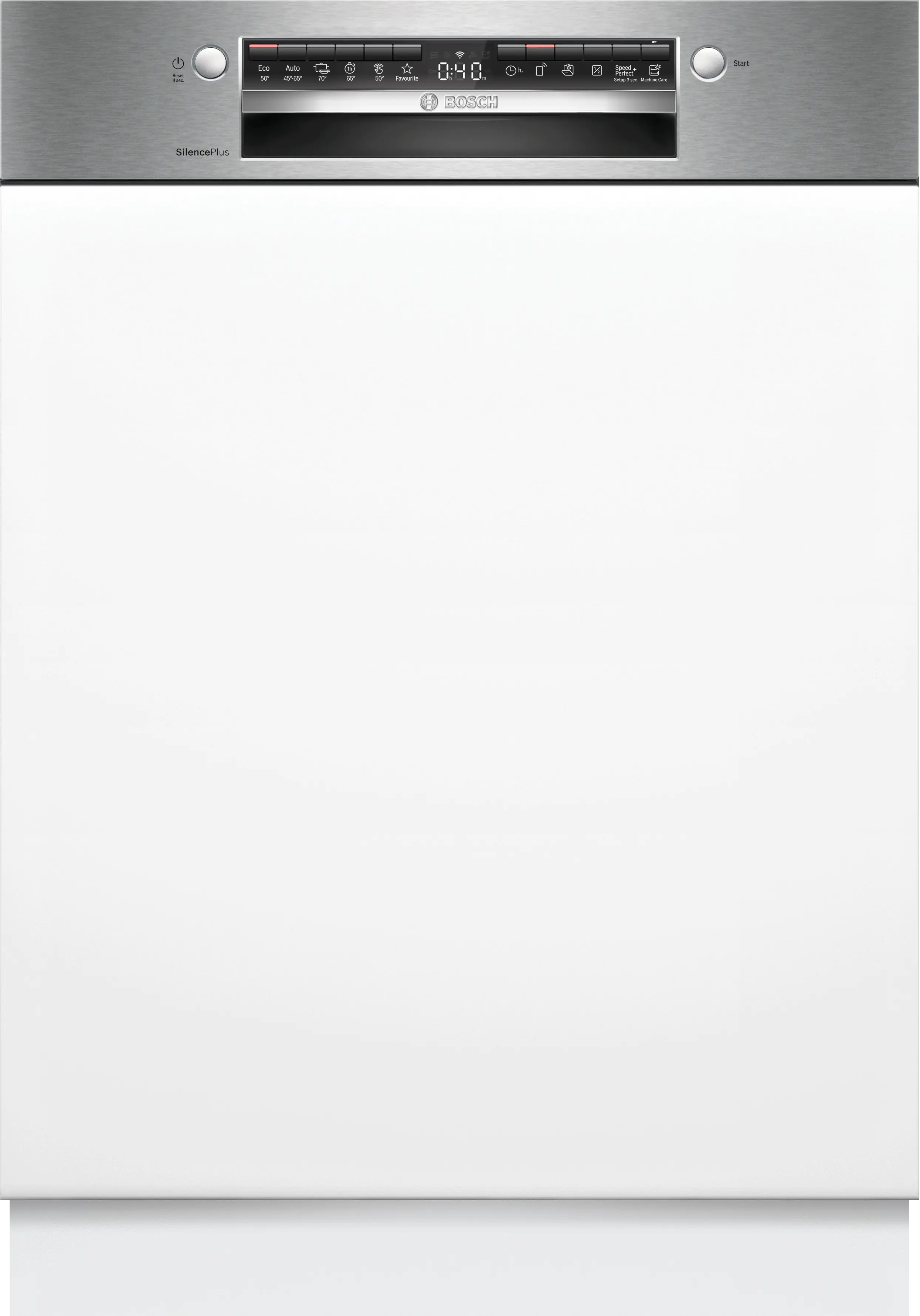 Bosch SMI4EVS08E semi-integrated dishwasher in stainless steel, 598 mm wide