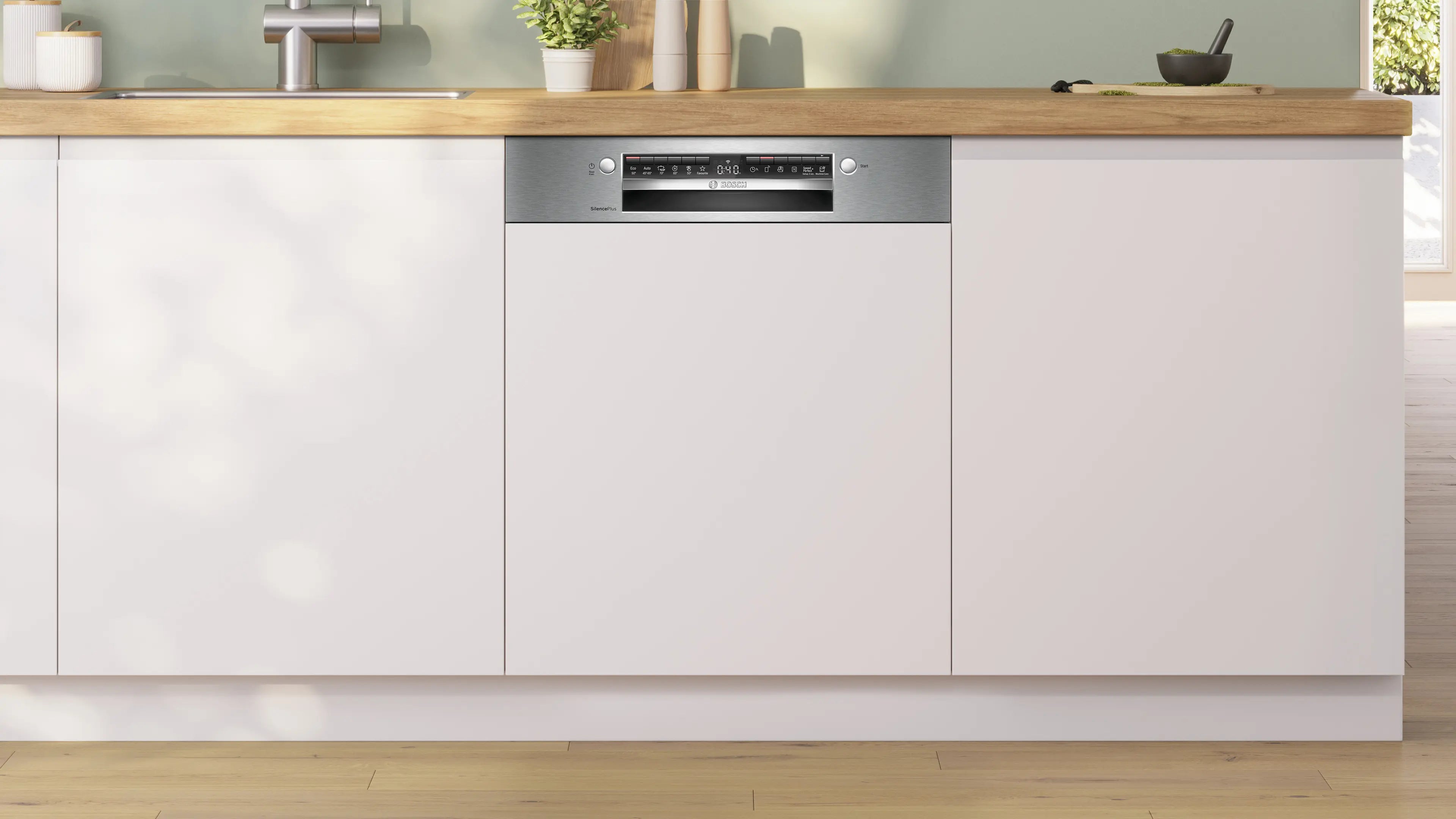 Bosch SMI4EVS08E semi-integrated dishwasher in stainless steel, further view 2