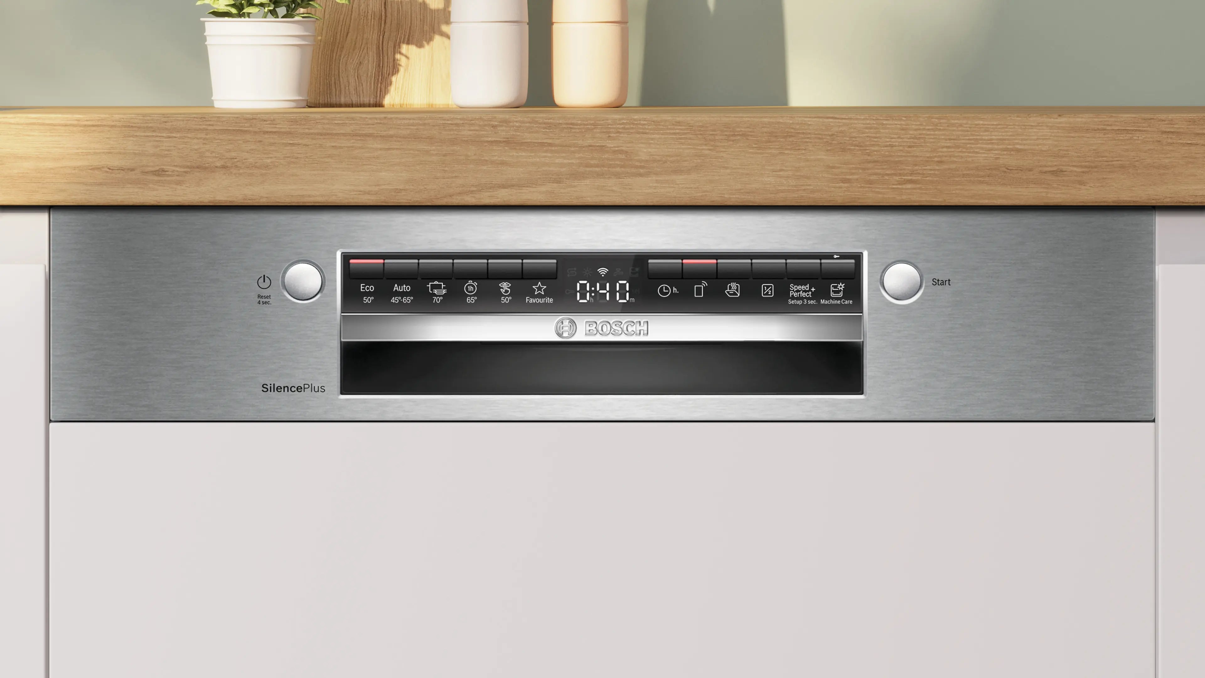 Bosch SMI4EVS08E semi-integrated dishwasher in stainless steel, further view 3