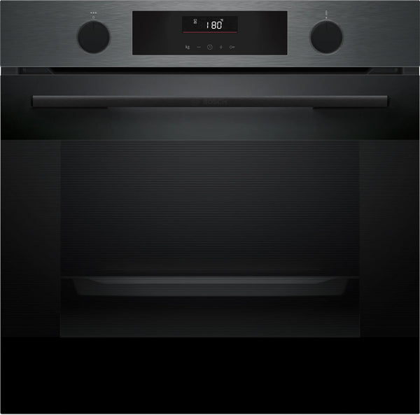 HUA736EG0K — Series 4 Built-in oven with added steam function 60 x 60 cm Black stainless steel