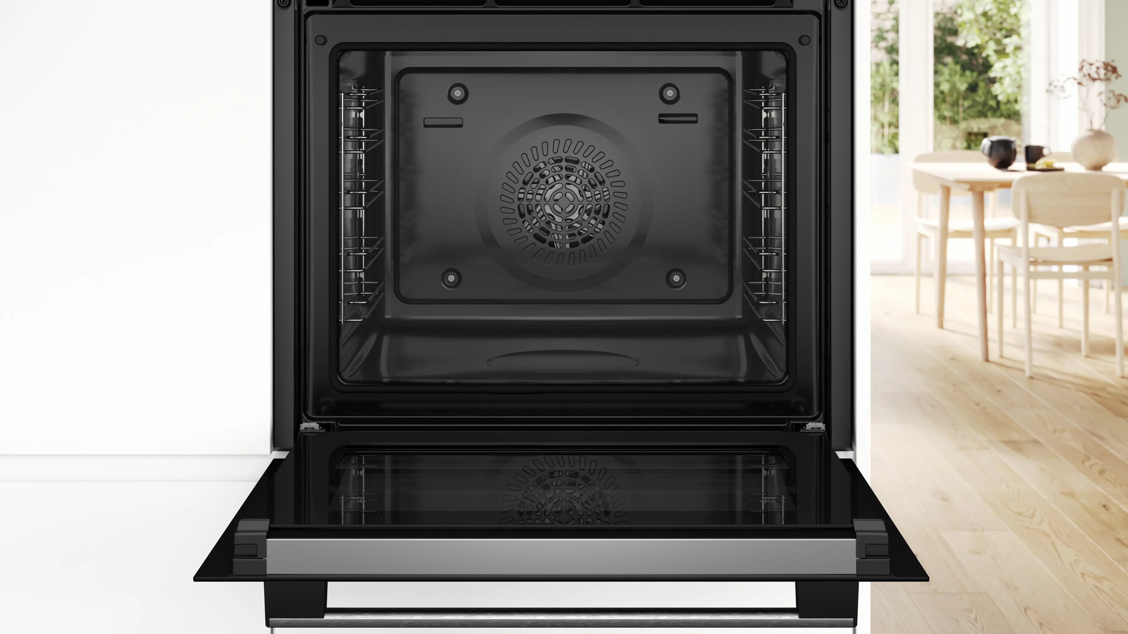 Bosch HQA574BS3B built-in oven with added steam in stainless steel, further view 3