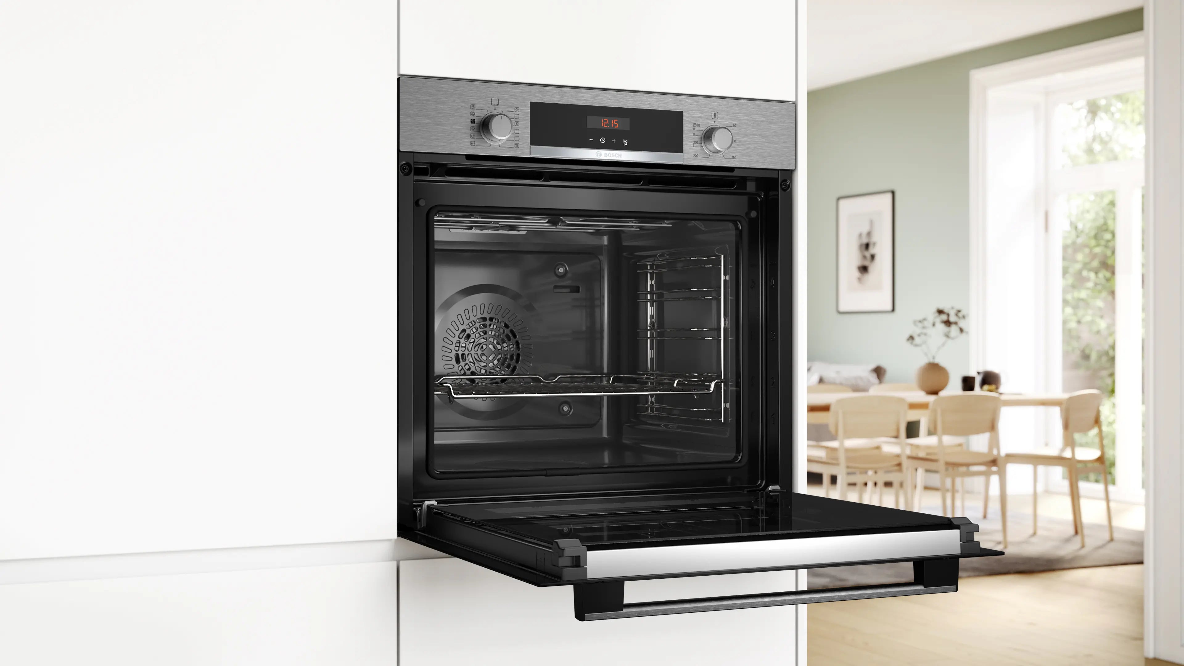 Bosch HQA574BS3B built-in oven with added steam in stainless steel, further view 4