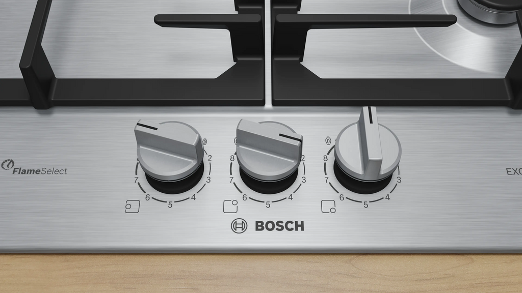 Bosch PCC6A5I90 gas hob in stainless steel, further view 2