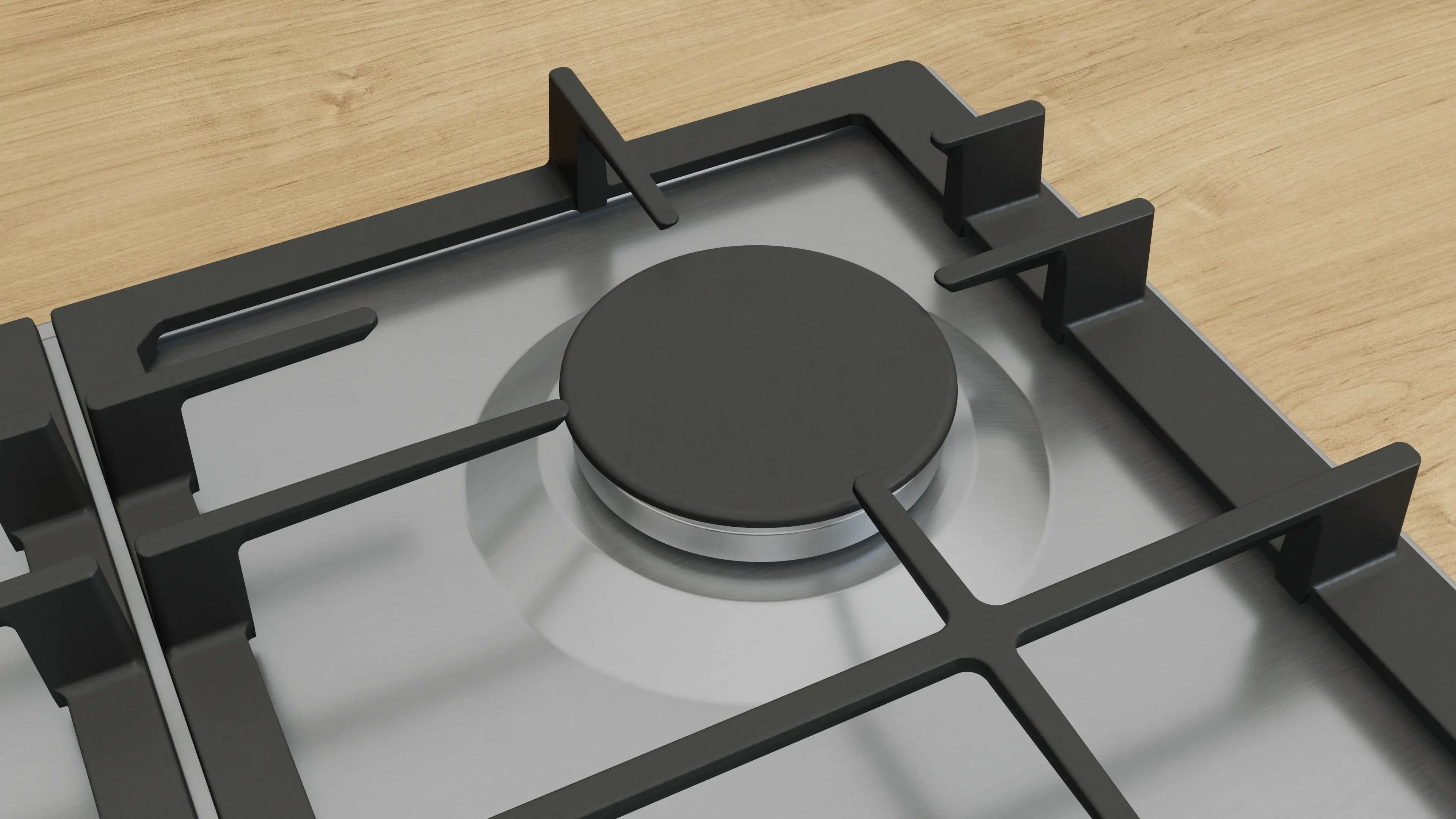 Bosch PCC6A5I90 gas hob in stainless steel, further view 5