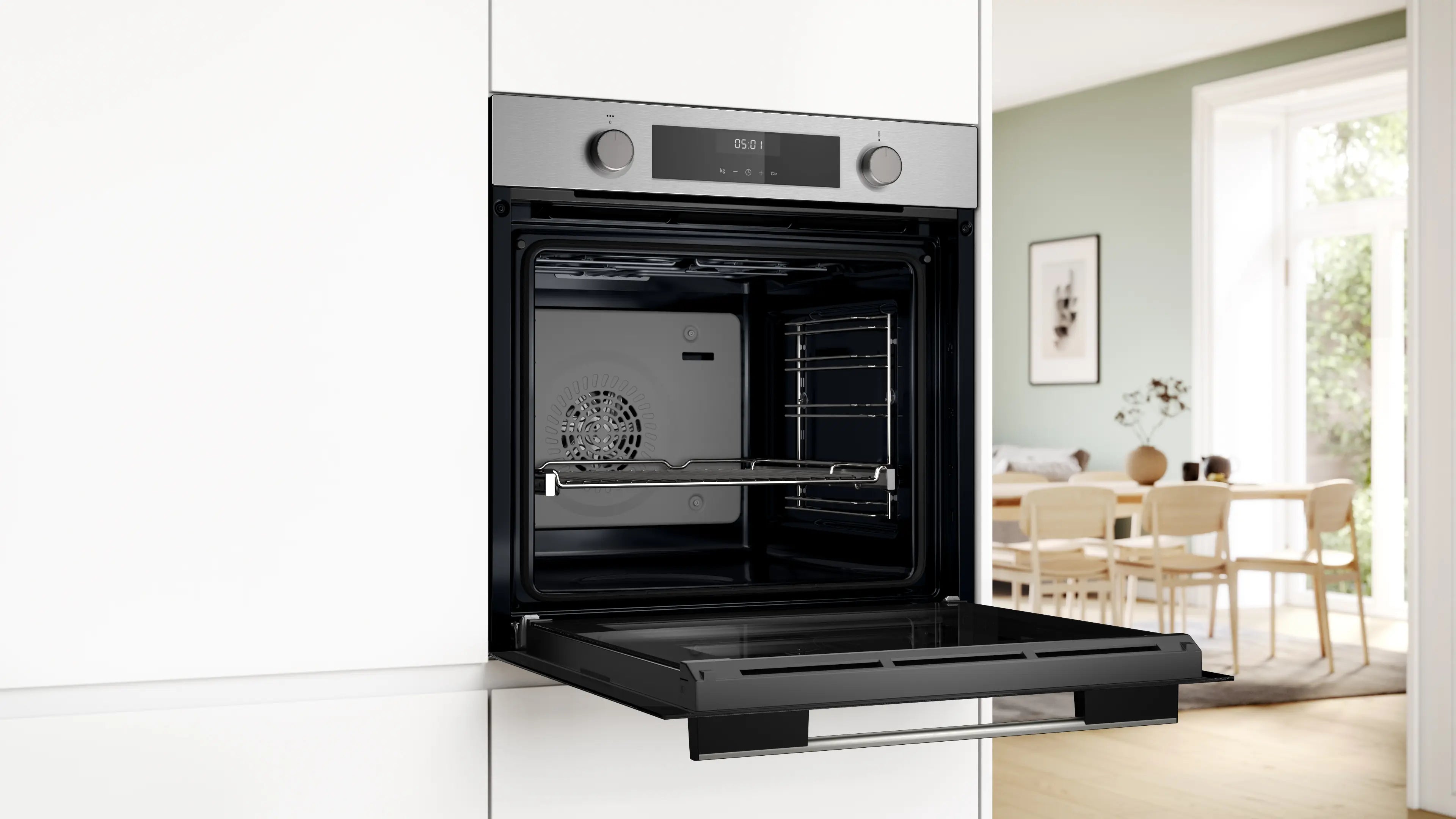 HUA736ER0K Series 4 Built-in oven with added steam function 60 x 60 cm Stainless steel