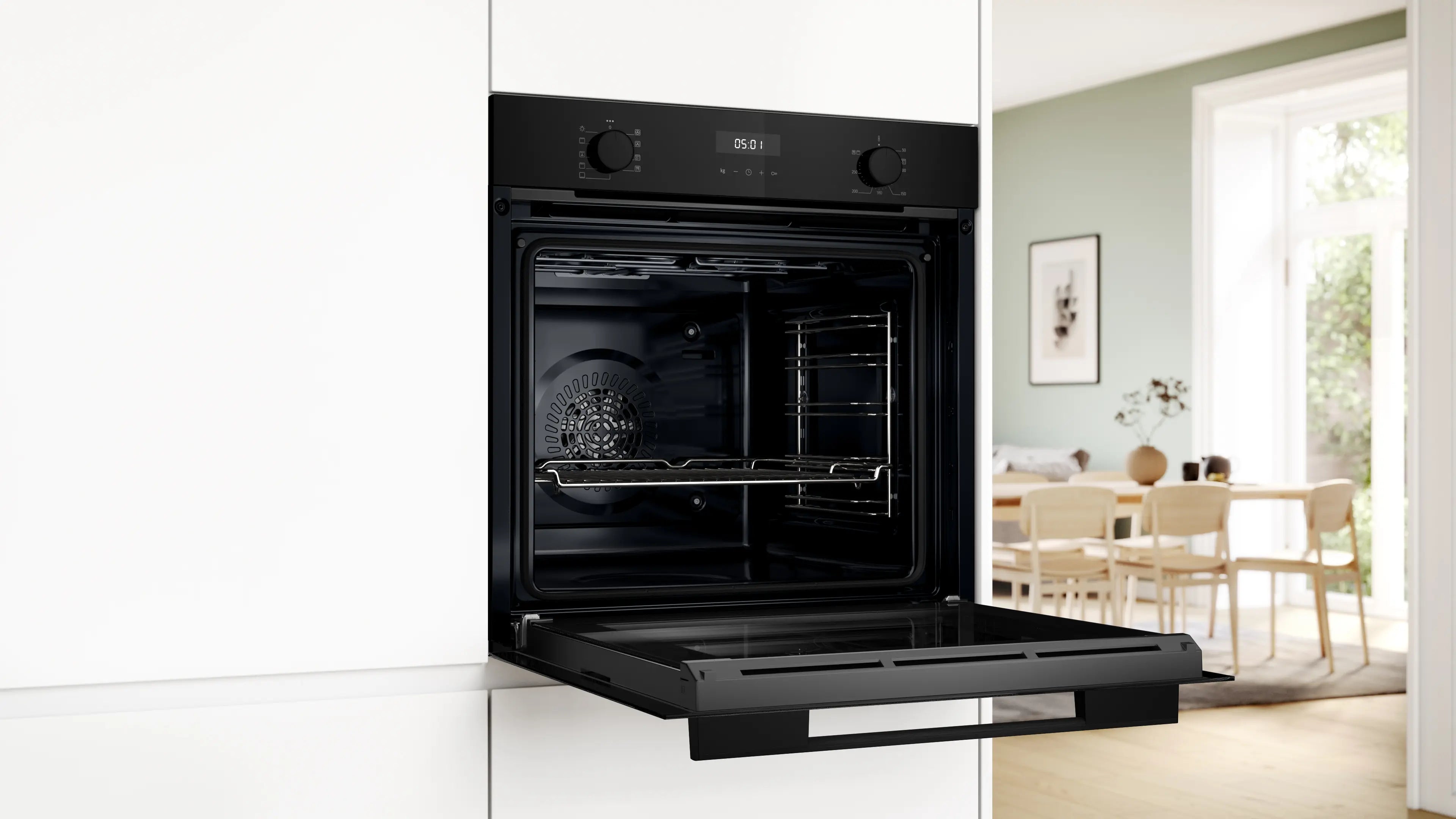 Bosch HJA715BA0K built-in oven in black, further view 3