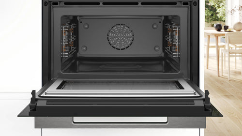 Bosch CMG7361B1B built-in compact oven with microwave function in black, further view 2