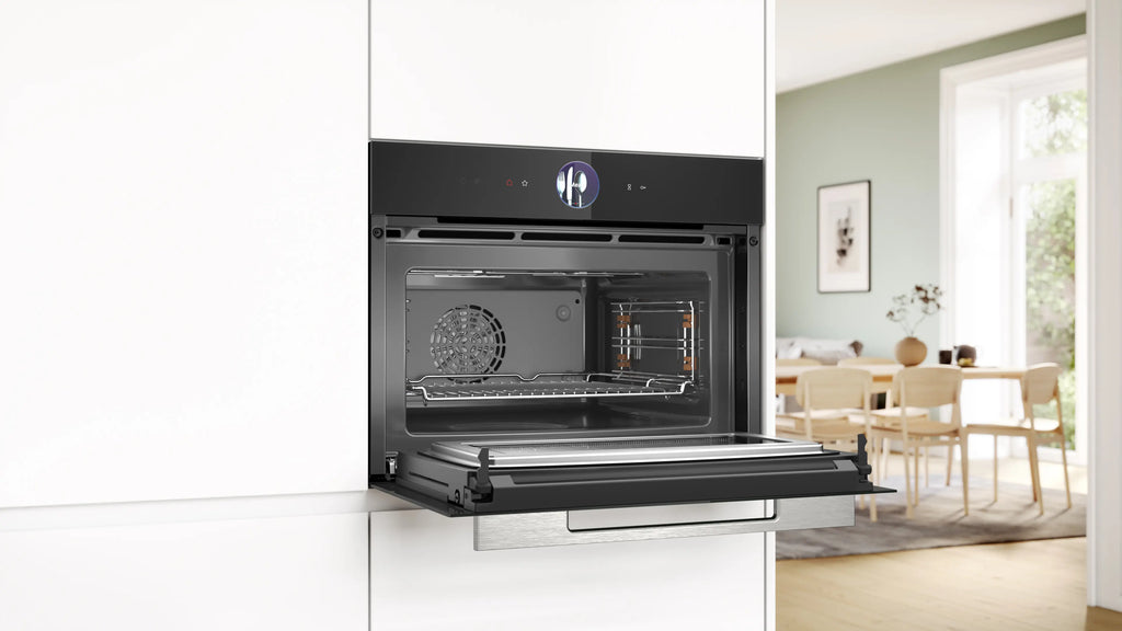 Bosch CMG7361B1B built-in compact oven with microwave function in black, further view 3