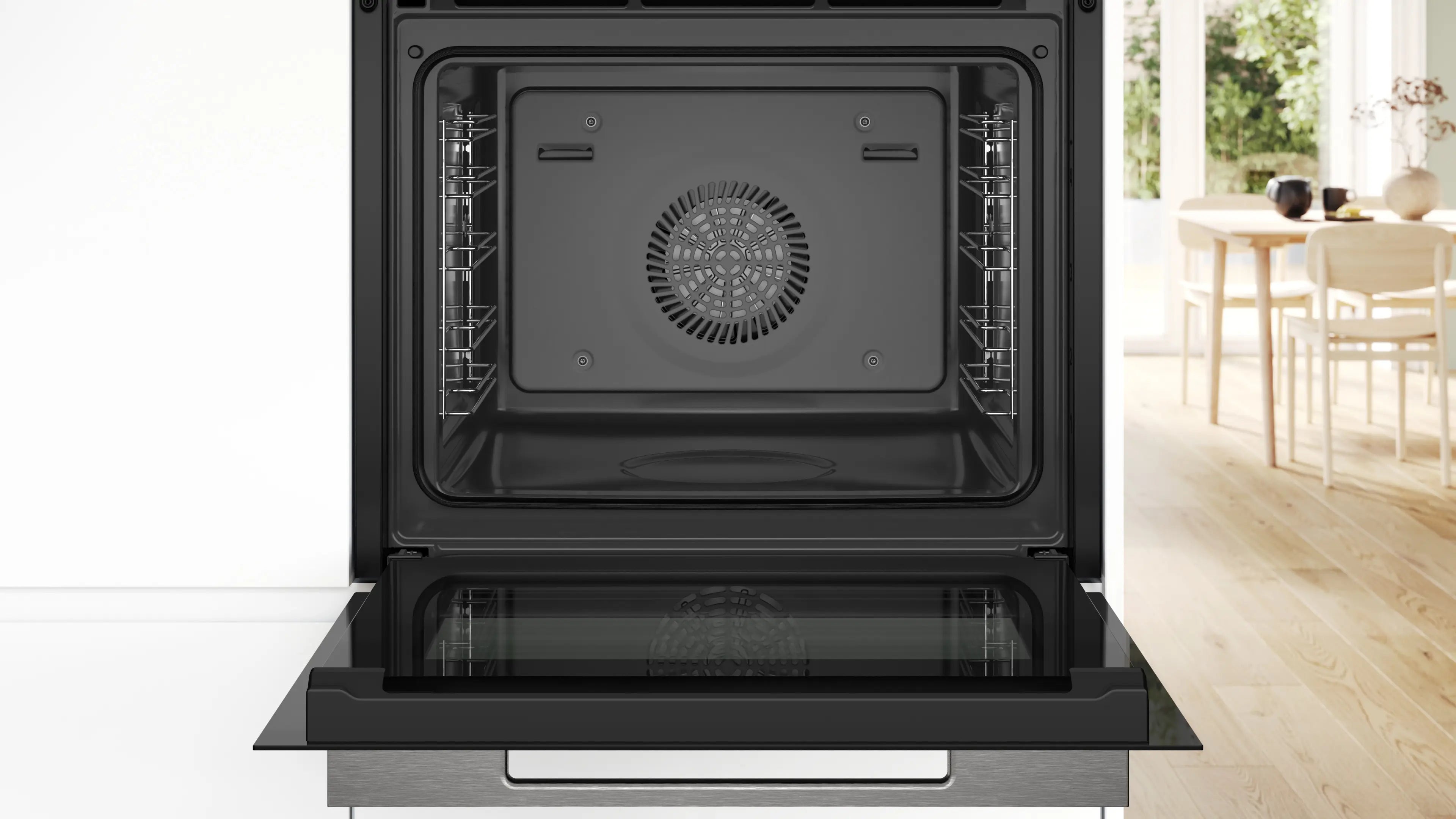 Bosch HSG7364B1 built-in steam oven in black, further view 4