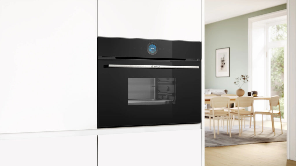 Bosch CDG714XB1 built-in steamer in black, further view 4