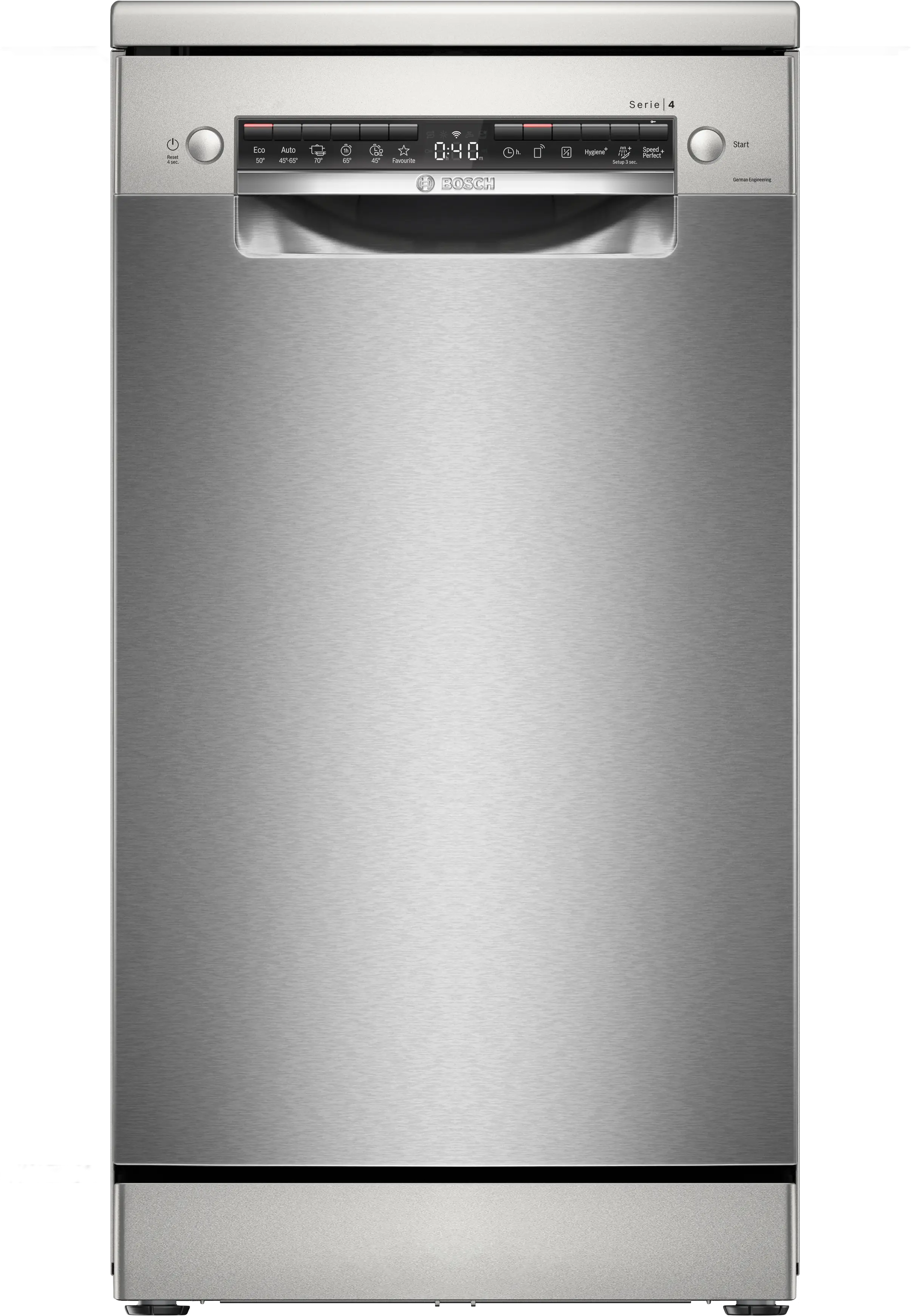 SPS4HMI64Q Series 4 Free-standing dishwasher 45 cm Brushed steel anti-fingerprint