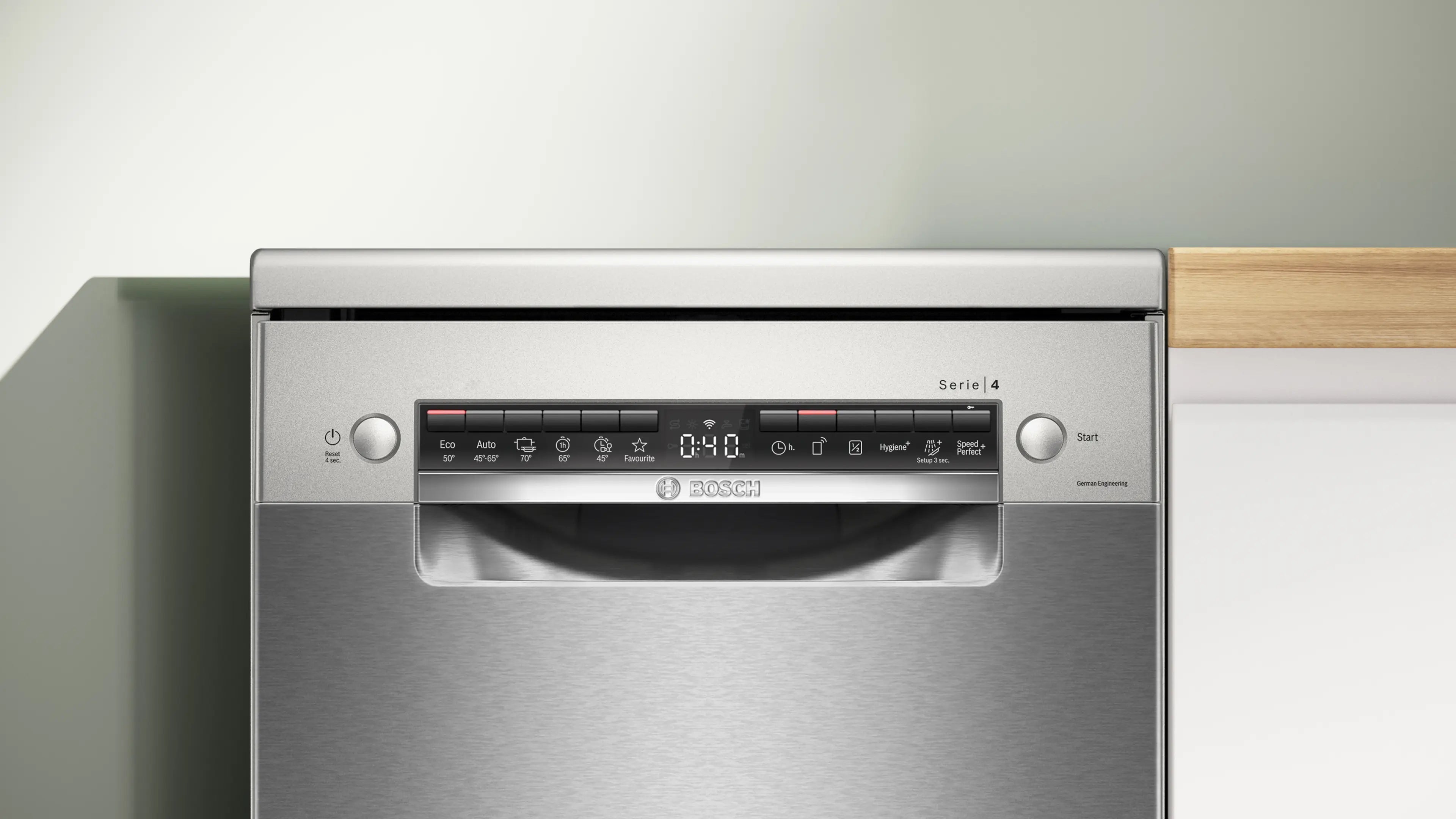 SPS4HMI64Q Series 4 Free-standing dishwasher 45 cm Brushed steel anti-fingerprint