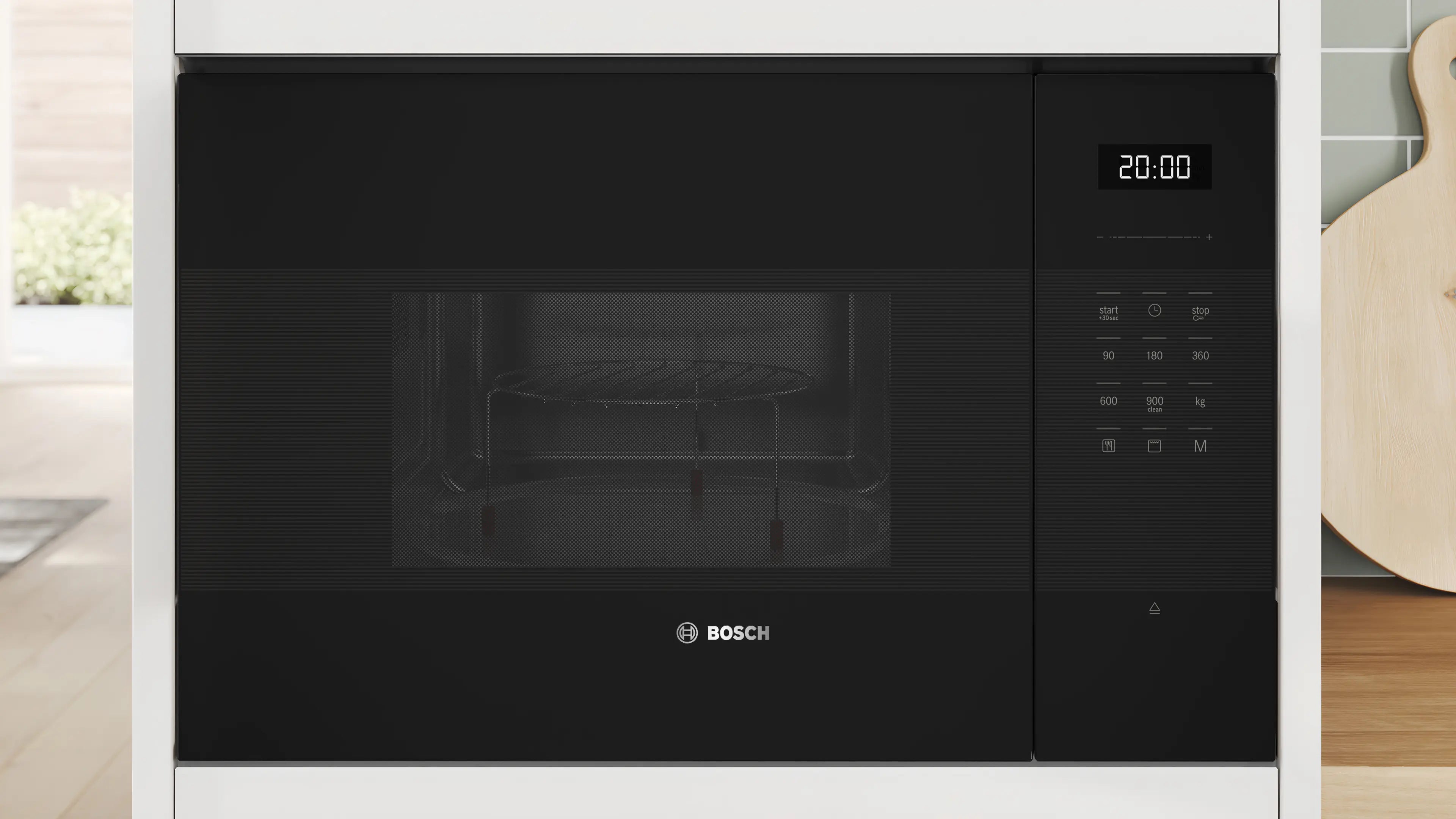 Bosch BEL554MB2M built-in microwave with grill in black, further view 2